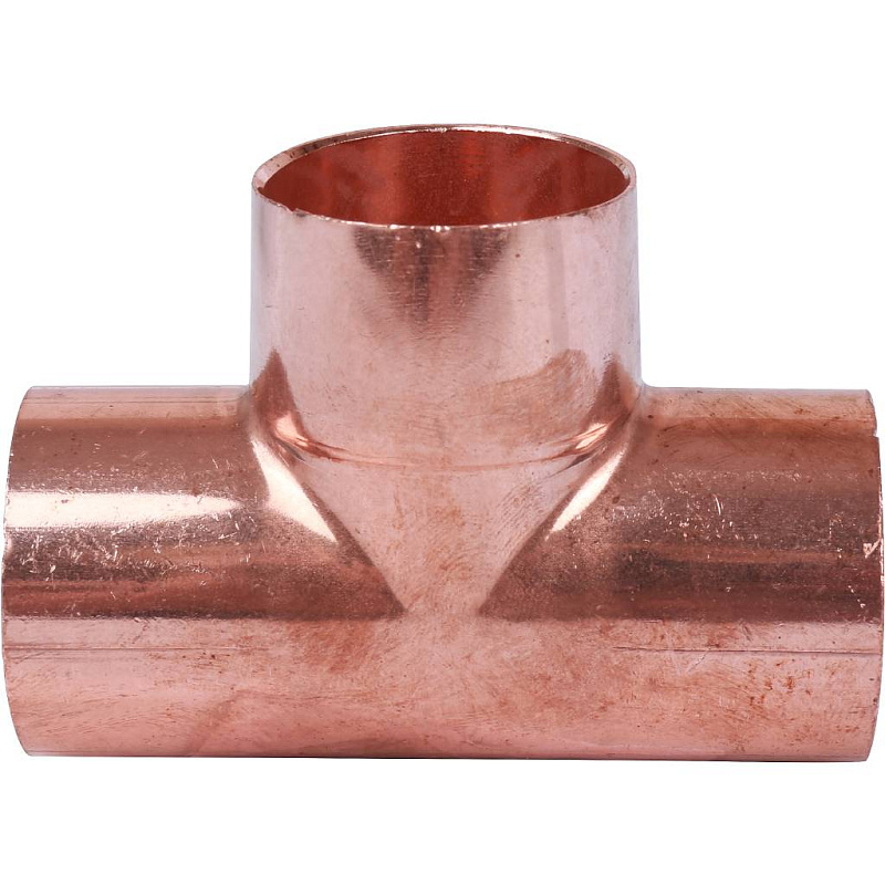 Тройник 54 мм медный равнопроходной под пайку SANHA 1513054