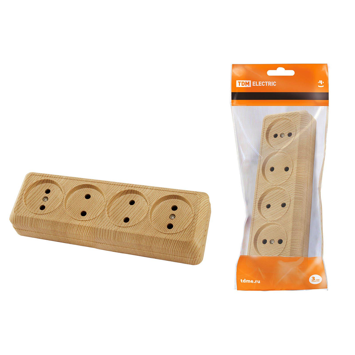 Розетка 4-х местн. откр. уст. 10a 250в ip20 "ладога" сосна (1/6/60) tdm sq1801-0428