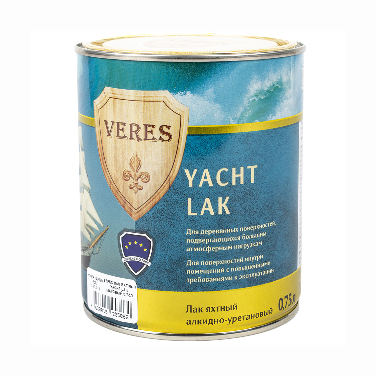 Верес лак яхтный матовый  0,75 л (1/6) "veres"