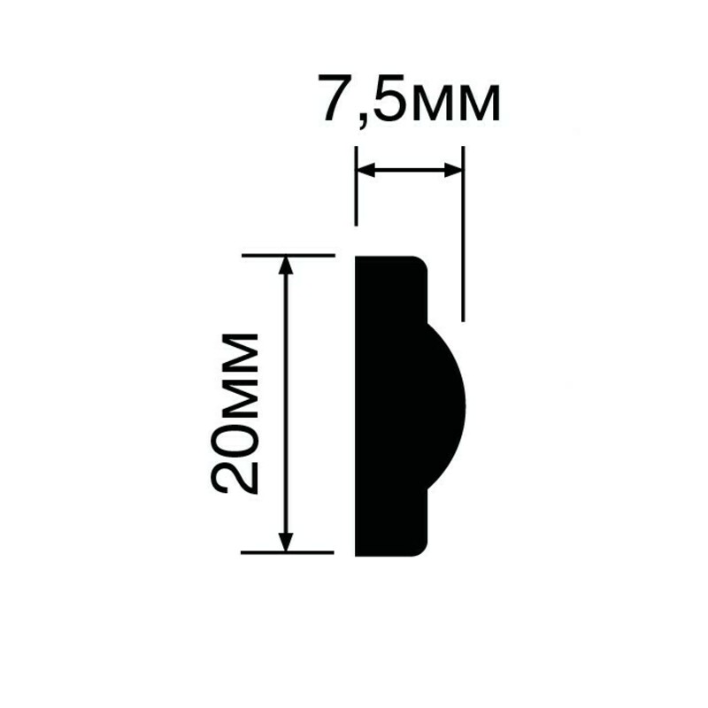 Молдинг HI WOOD D1020/ 20 х 7.5 х 2000