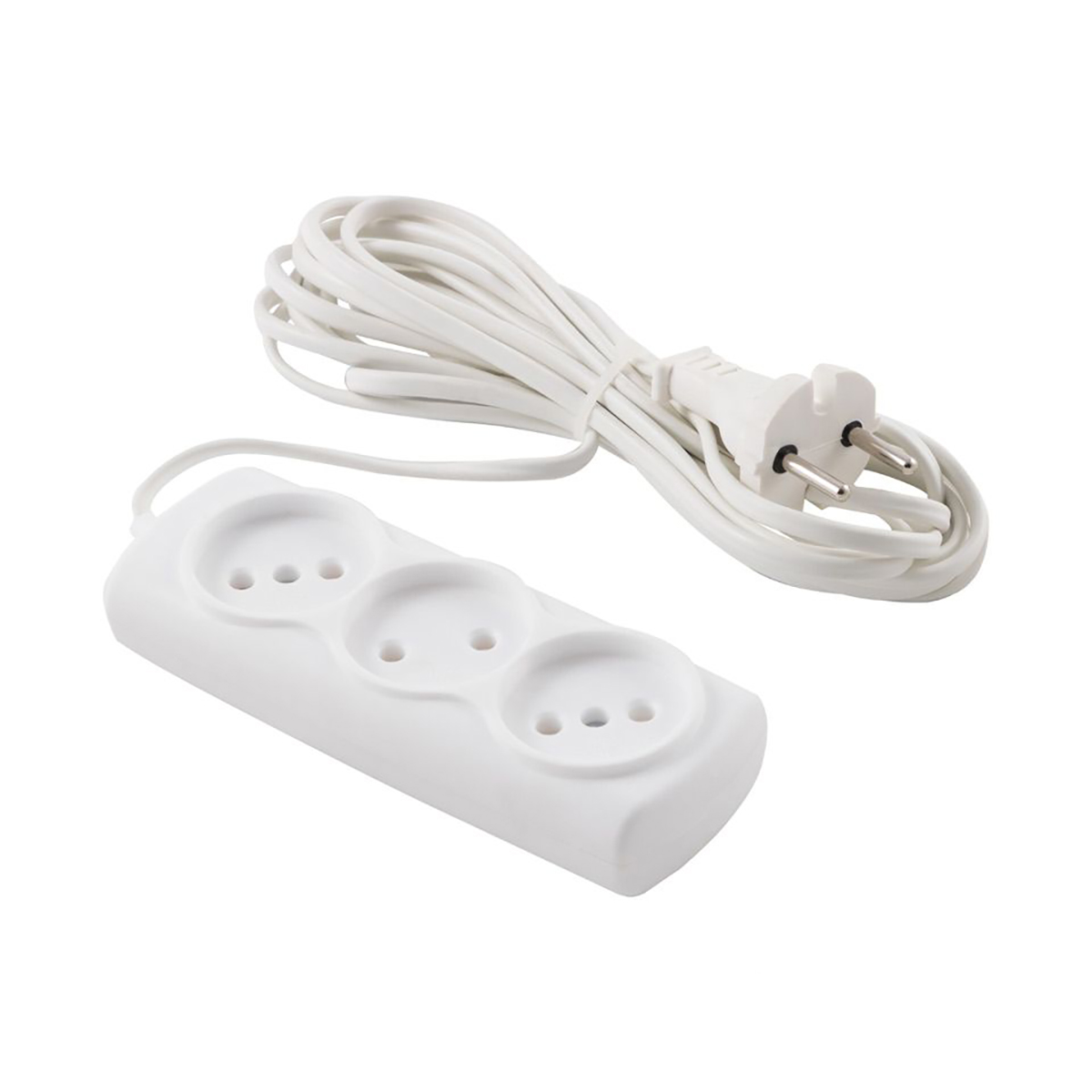 Удлинитель "engy эконом"  5 м, 3 розетки (шввп 2 х 0,75), белый (1/50)
