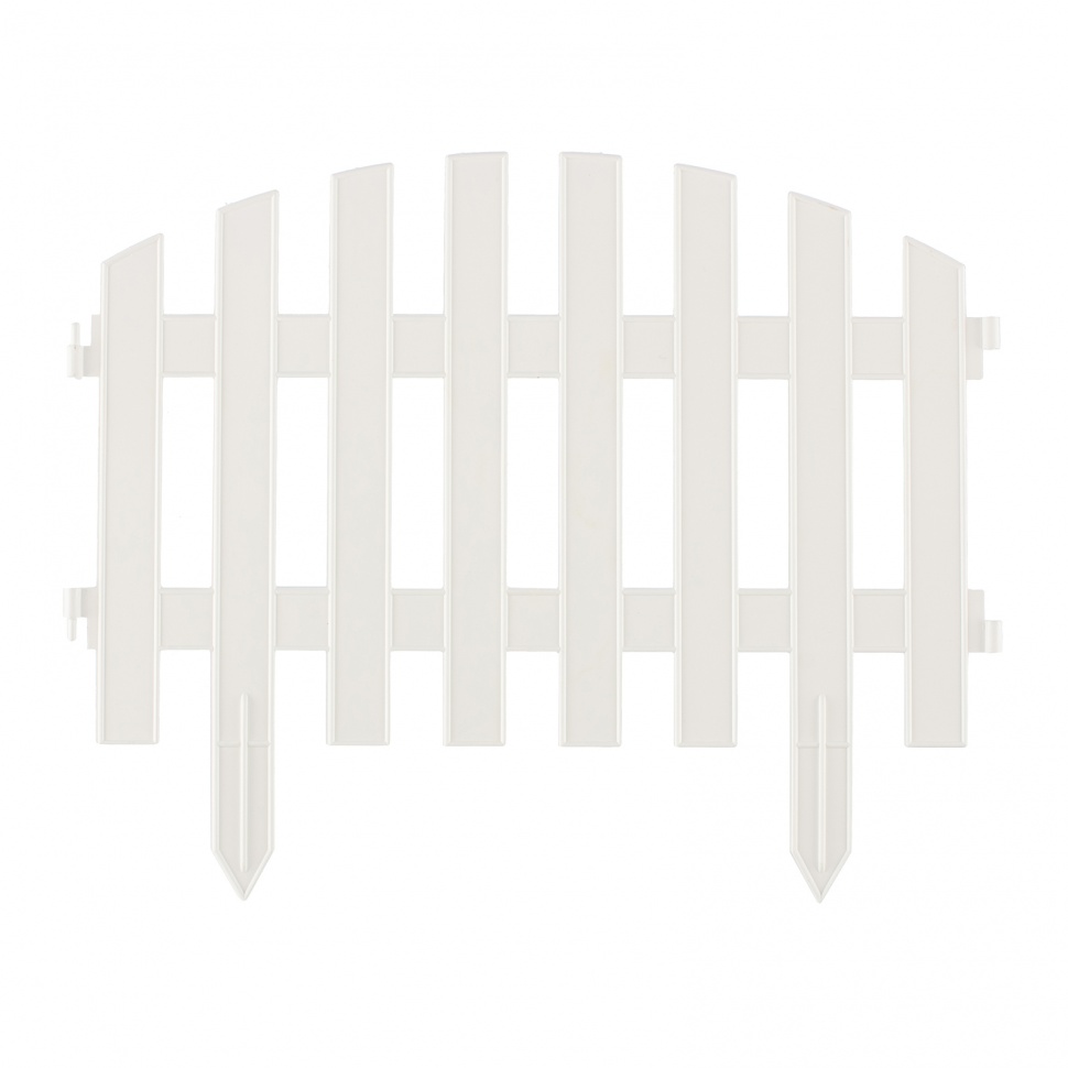 Забор декоративный "Винтаж", 28 х 300 см, белый, Palisad (65011)