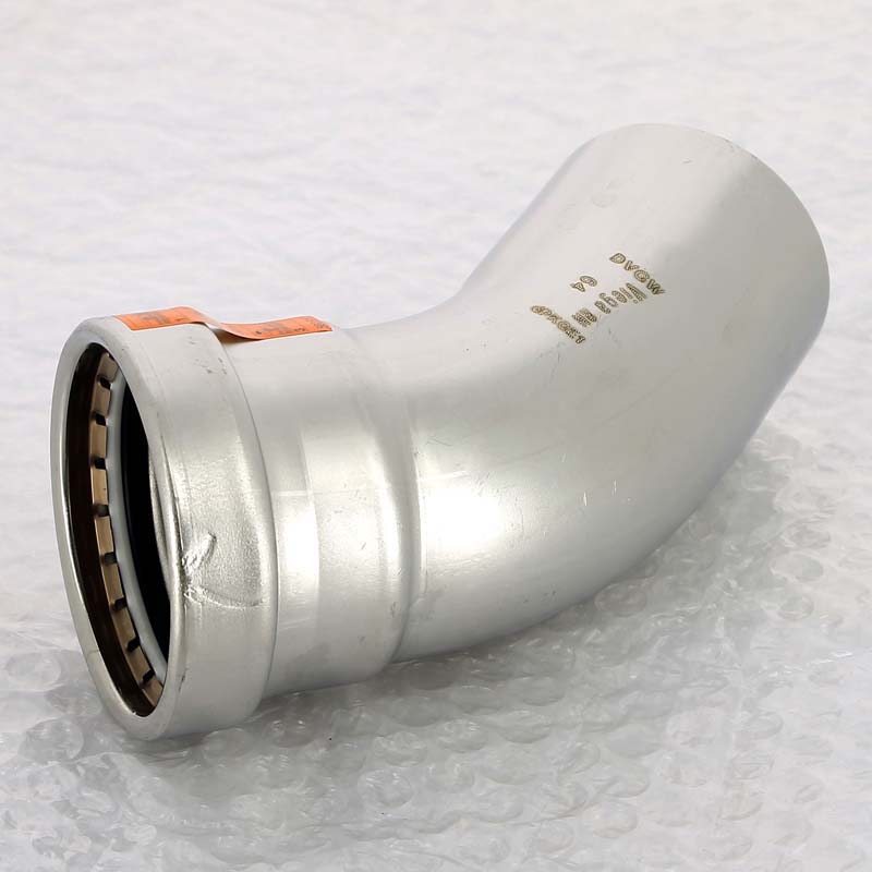 Угол-вставка пресс 45°64 нержавеющая сталь Sanpress Inox VIEGA