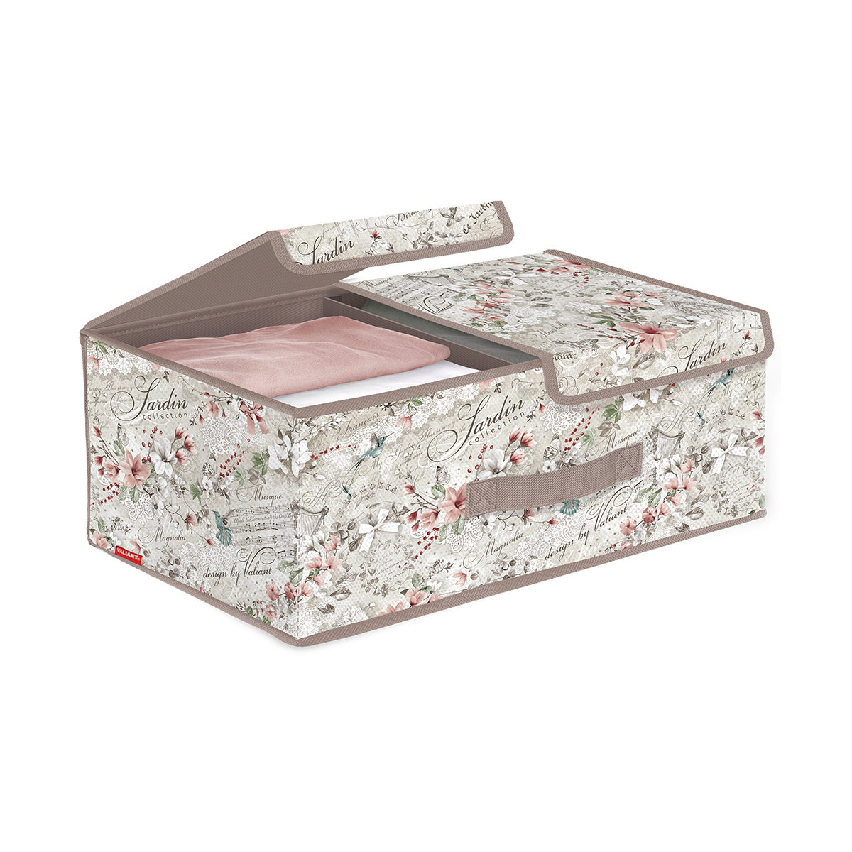 Короб для хранения "jardin" 2-х секционный 50*30*20 см (1/10) "valiant" jr-box-l2