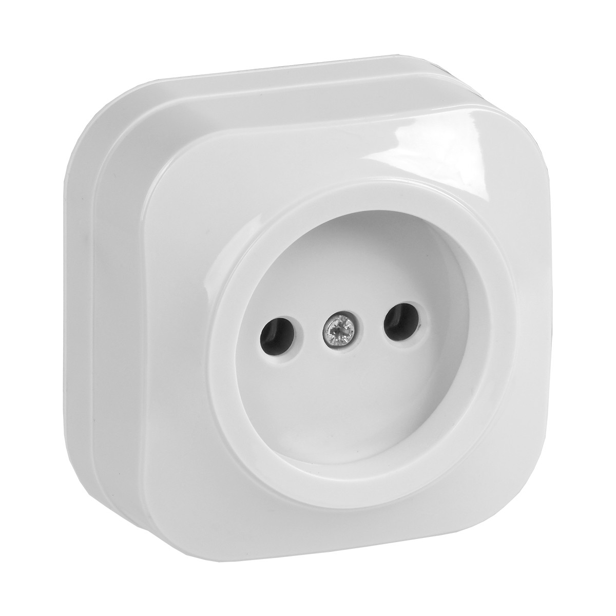 Розетка открыт. уст. "glory" 1 местн. рс20-2-хб, 10а, белый (1/36/432) "iek"