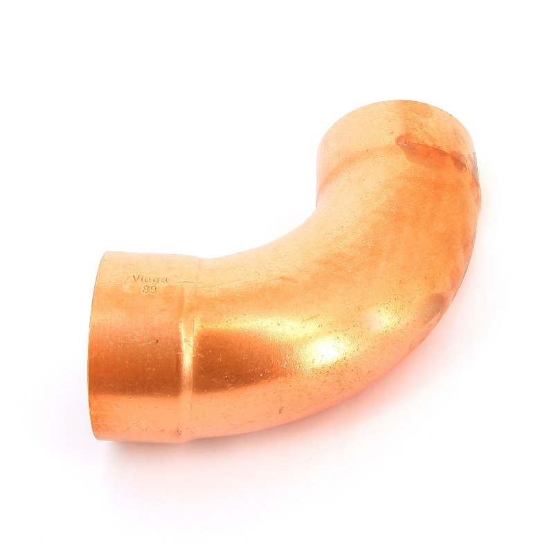 Отвод двухраструбный 90° VIEGA пайка 89 мм медный