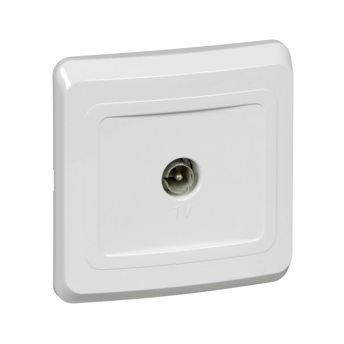 Розетка телевизионная "этюд" коннектор, белый (1/12/144) "schneider"
