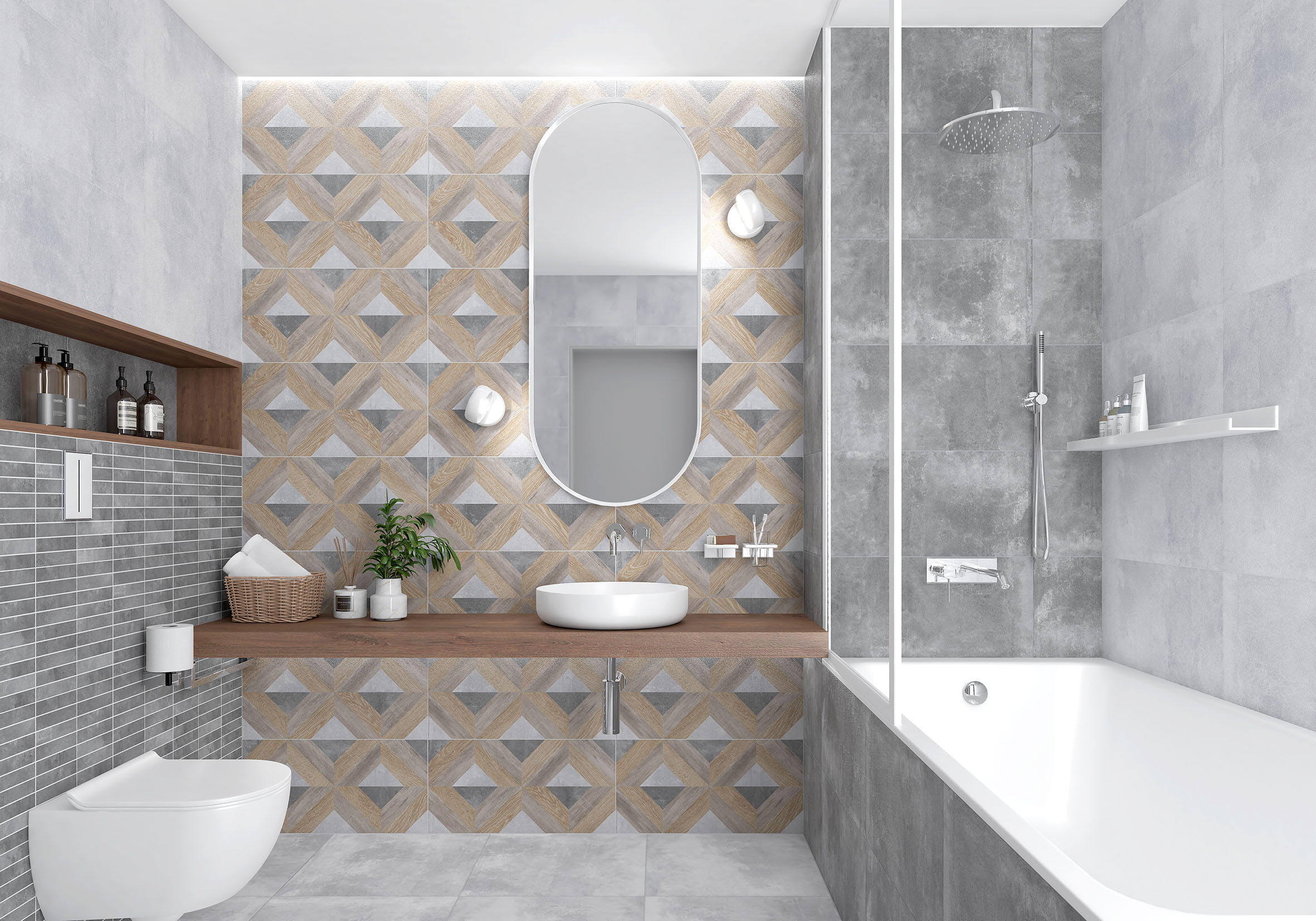 Etnis мозаика серый 18-00-06- 30x60