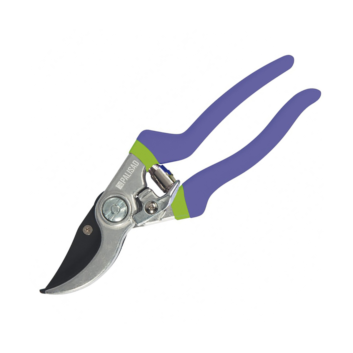 Секатор прямой 200 мм, металлич. обрезин. рукоятки (синий) (1/12/72) "palisad"