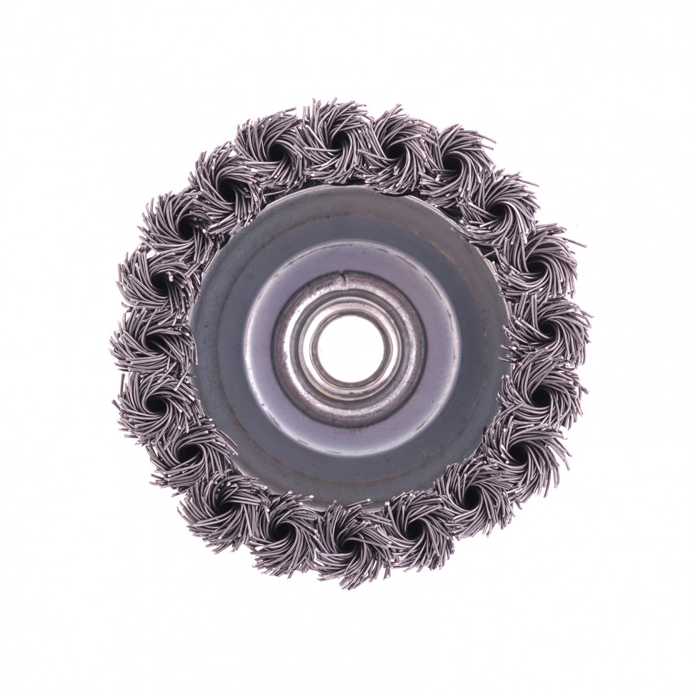 Щетка для УШМ Heavy Duty, 80 мм, М14, "чашка", крученая проволока 0.5 мм Matrix (74670)