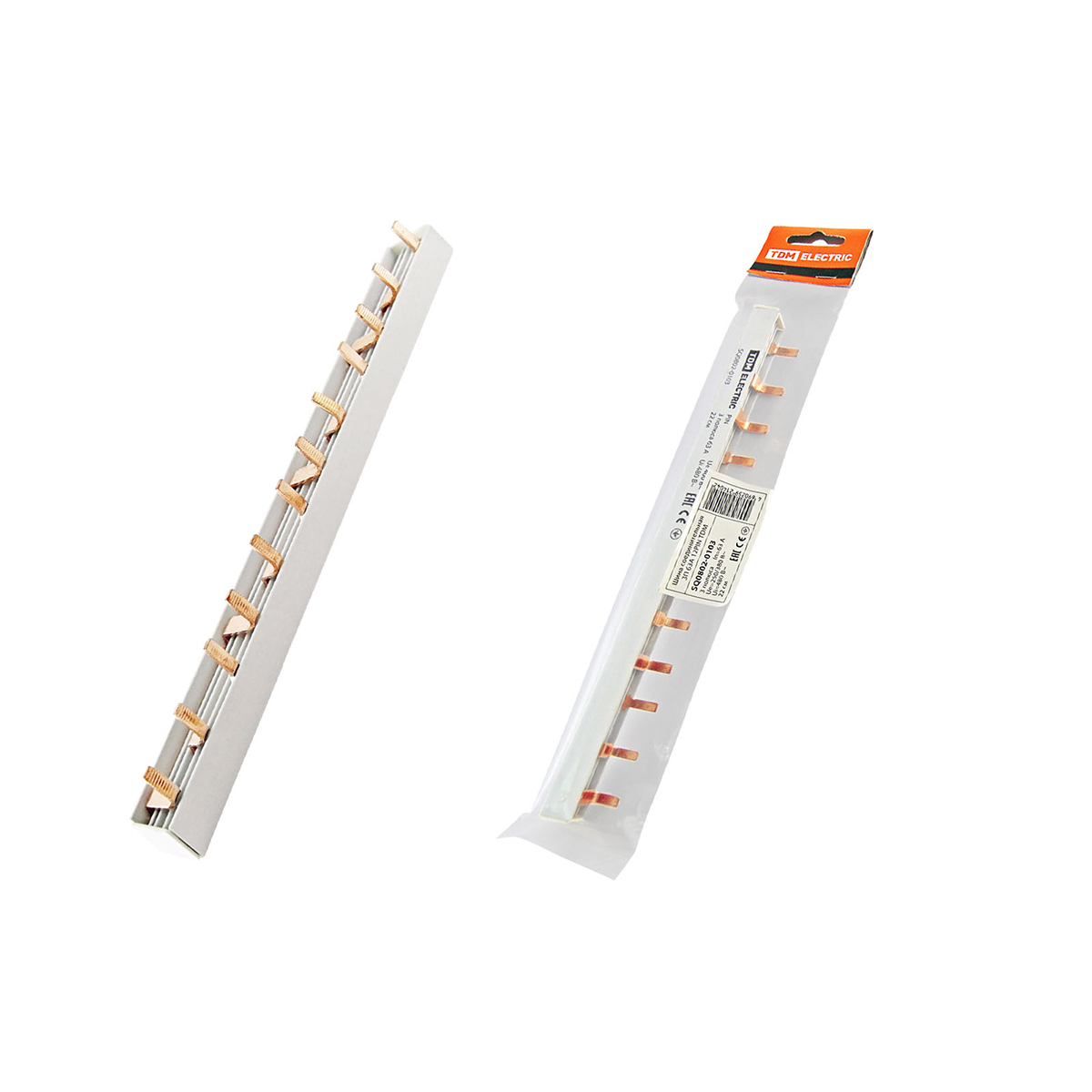 Шина соединительная 3п 63а pin (штырь) 12pin 1 м инд. упак. (10/200) tdm sq0802-0103