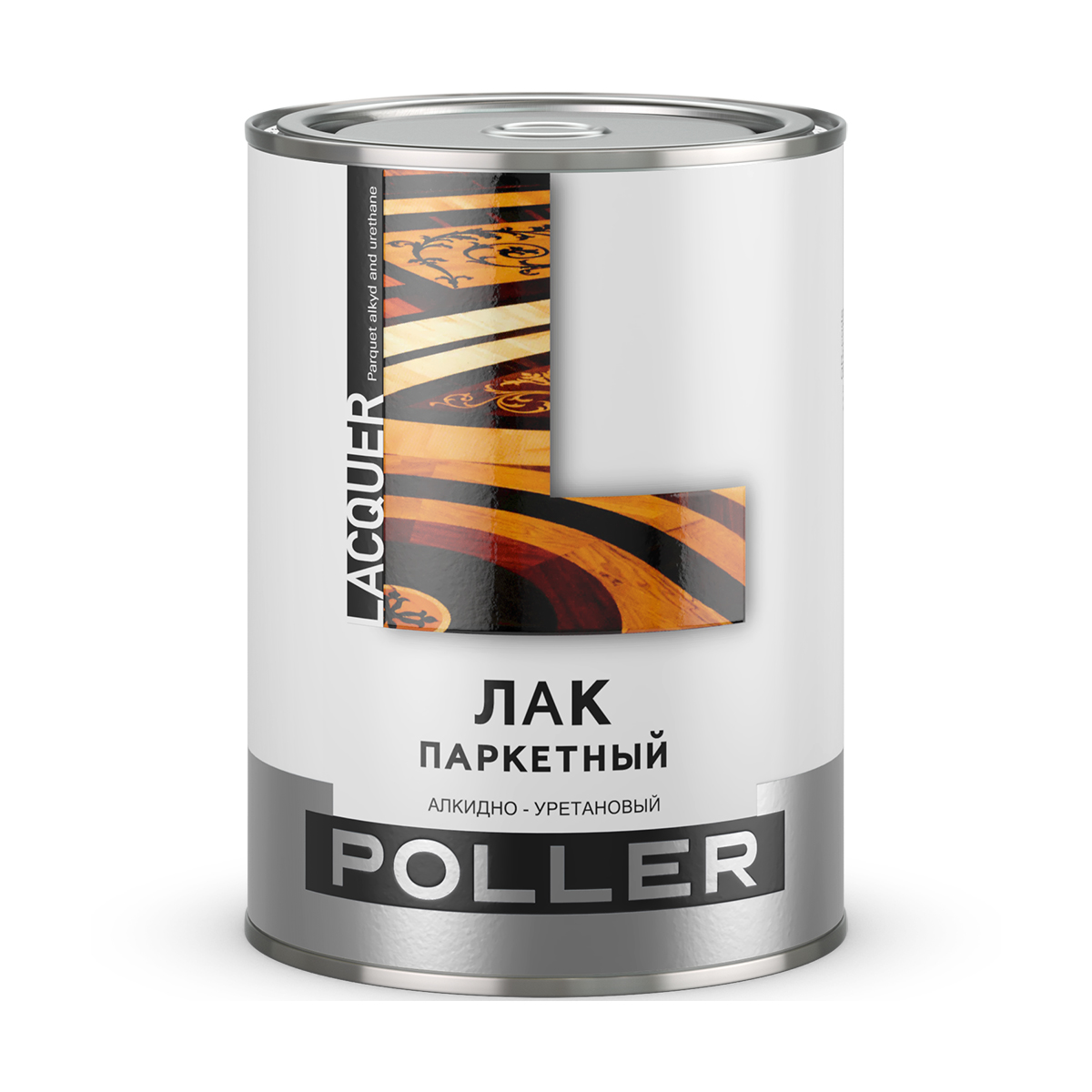 Лак паркетный "poller" алкидно-уретановый глянцевый 0,9 л (1/6)