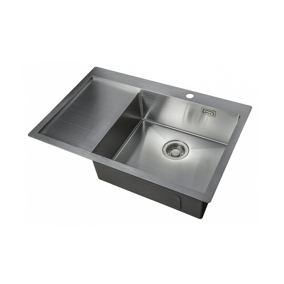 Мойка для кухни врезная нержав. zl r 780510-r 780*510 мм, левое крыло (чаша 410*470*200 мм) "zorg"