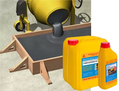 SIKA SIKAPLAST CONCRETE добавка суперпластификатор для бетона и стяжек (1л)