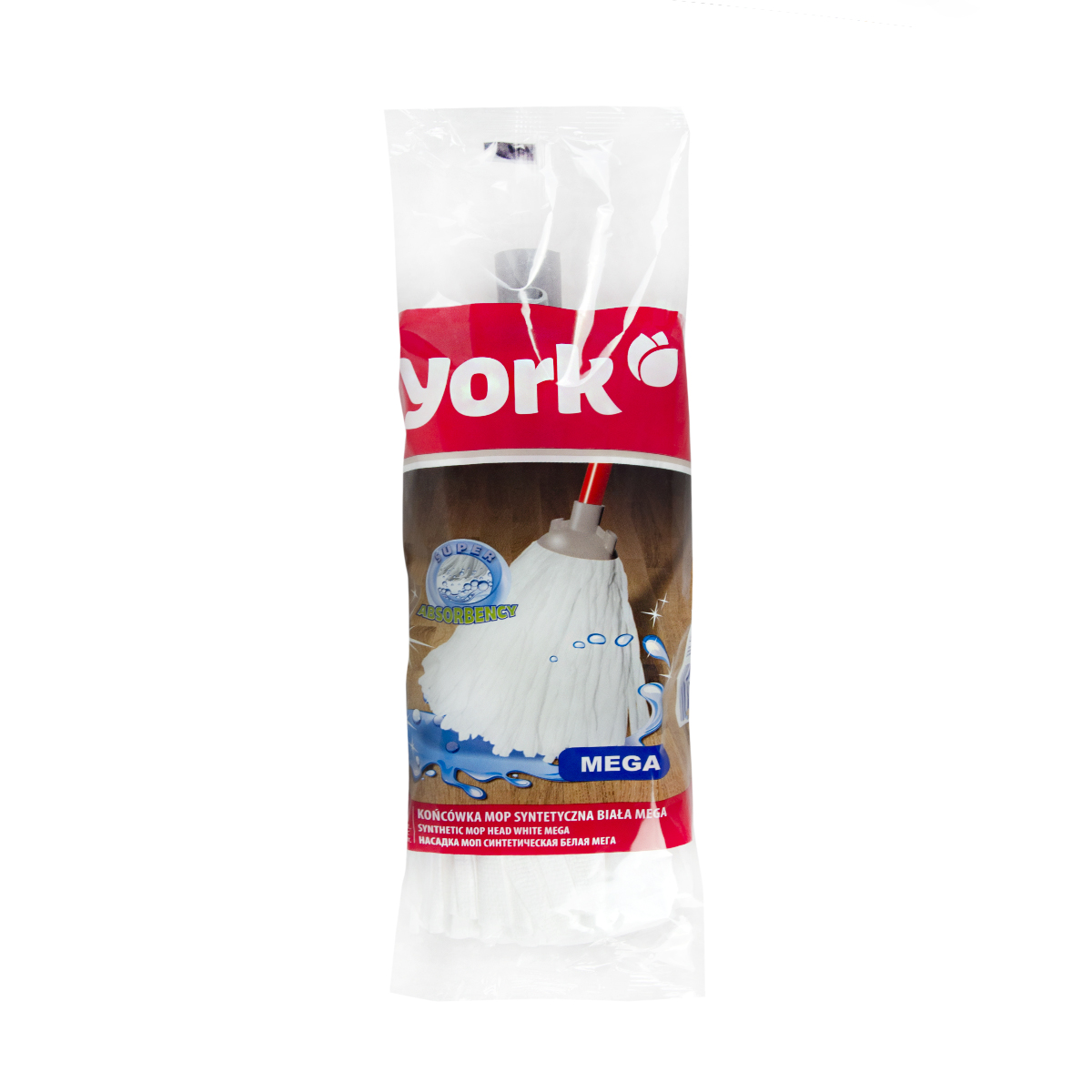 Насадка к швабре моп "синтетика мега" белая (1/40) "york"