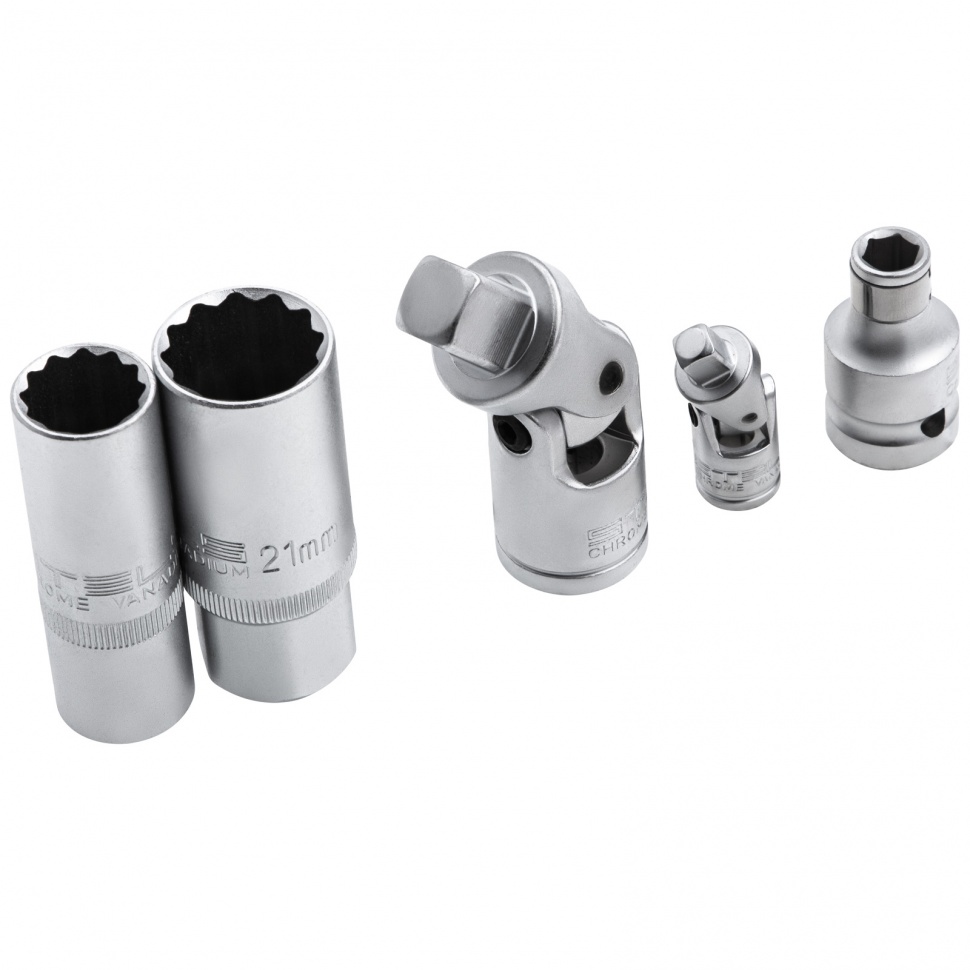 Набор инструментов, 1/2, 1/4, CrV, пластиковый кейс, 94 предмета, двенадцатигранные головки Stels (14118)