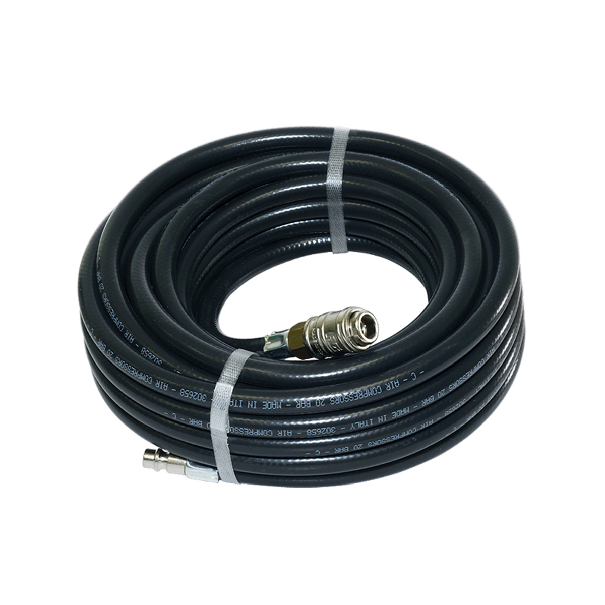 Шланг резиновый для пневмоинструмента d=10/15 мм 20 м, с фитингами rapid (1) "fubag" 170113