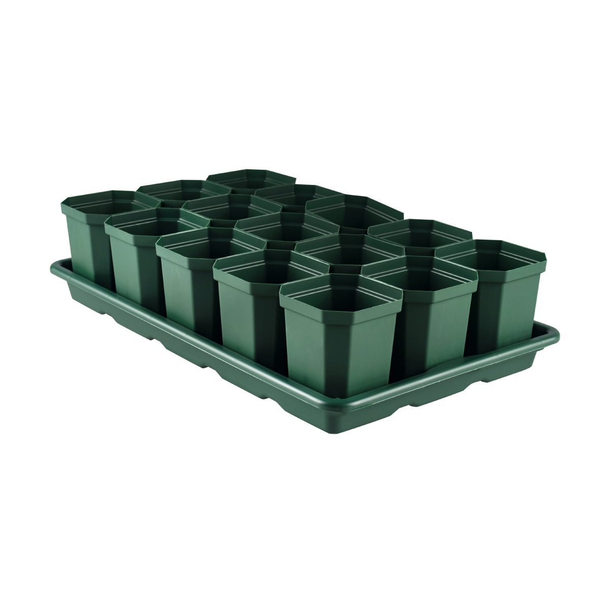 Набор для рассады (15 горшочков 300 мл на поддоне) 410*245*95 мм (10) "альтернатива" м1007