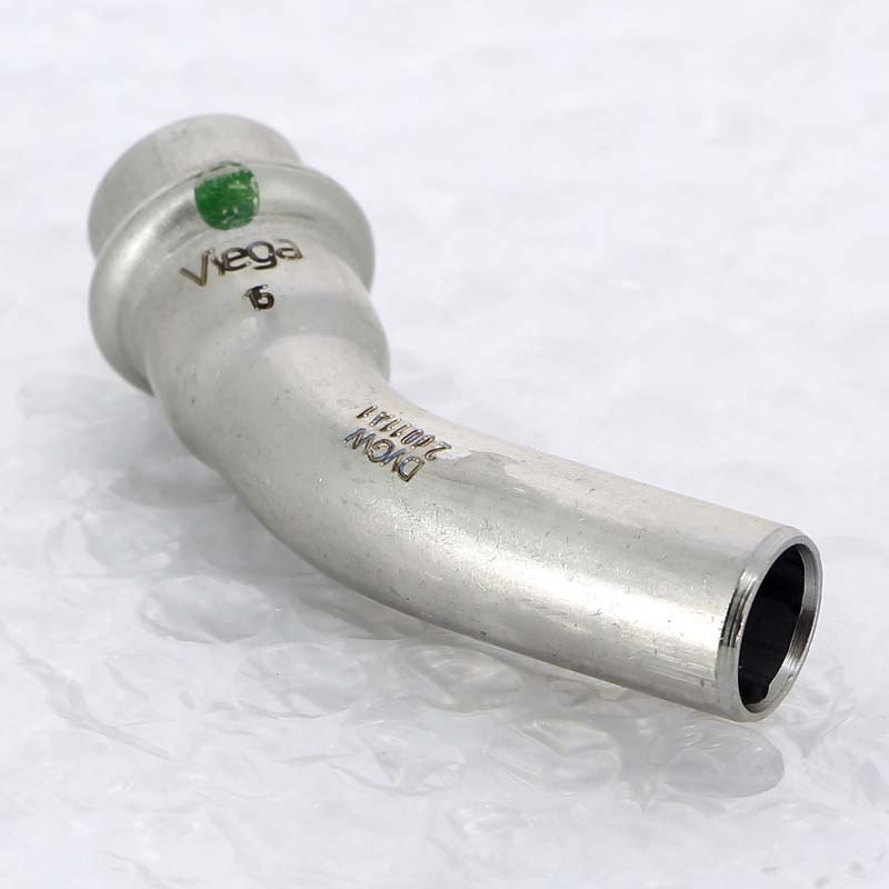 Угол-вставка пресс 45°15 нержавеющая сталь Sanpress Inox VIEGA