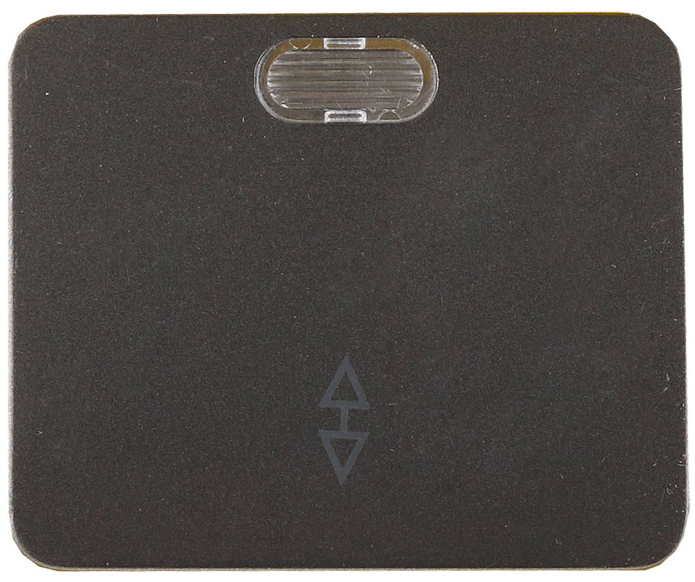 Выключатель СВЕТОЗАР ″ГАММА″ проходной, с подсветкой, одноклавишный, без вставки и рамки, цвет темно-серый металлик, 10A