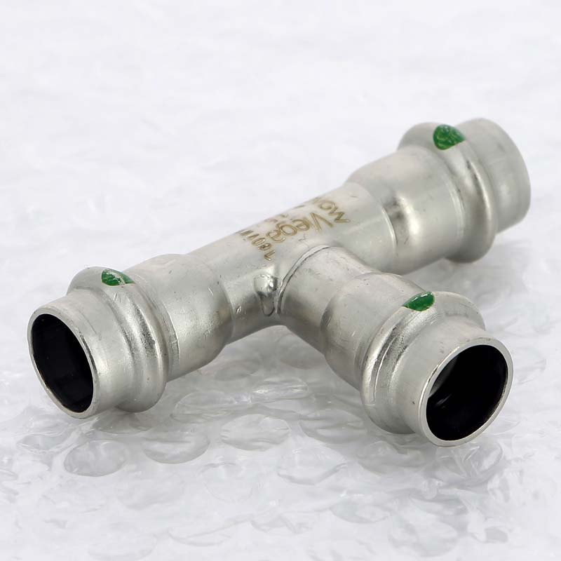 Тройник пресс 15 нержавеющая сталь Sanpress Inox VIEGA