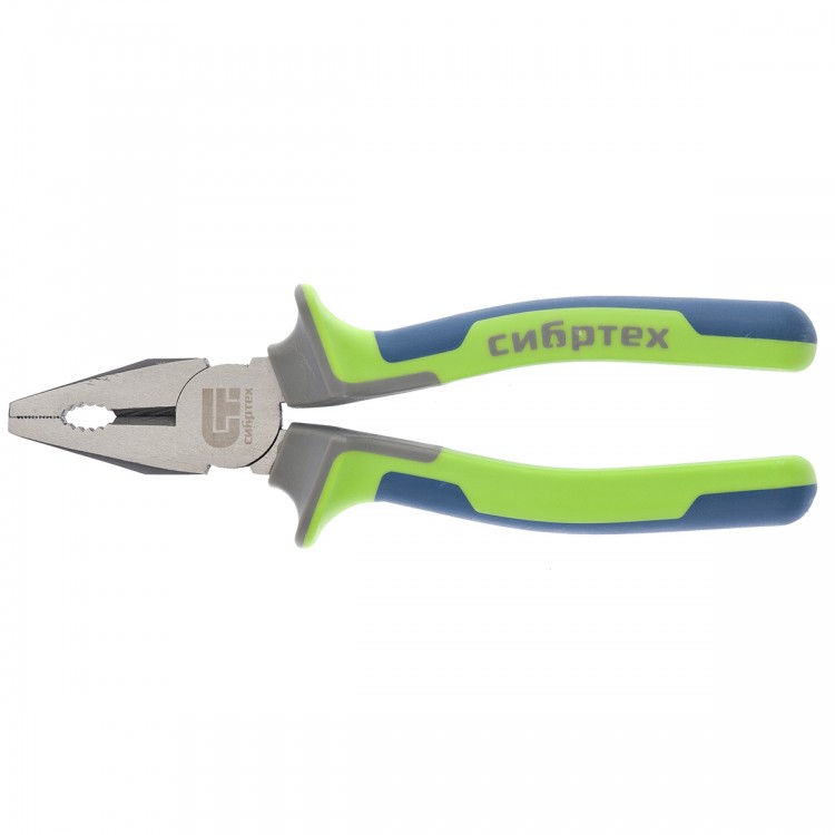 Плоскогубцы комбинированные, 200 мм, фосфатирование, трехкомпонентные рукоятки Сибртех (17055)