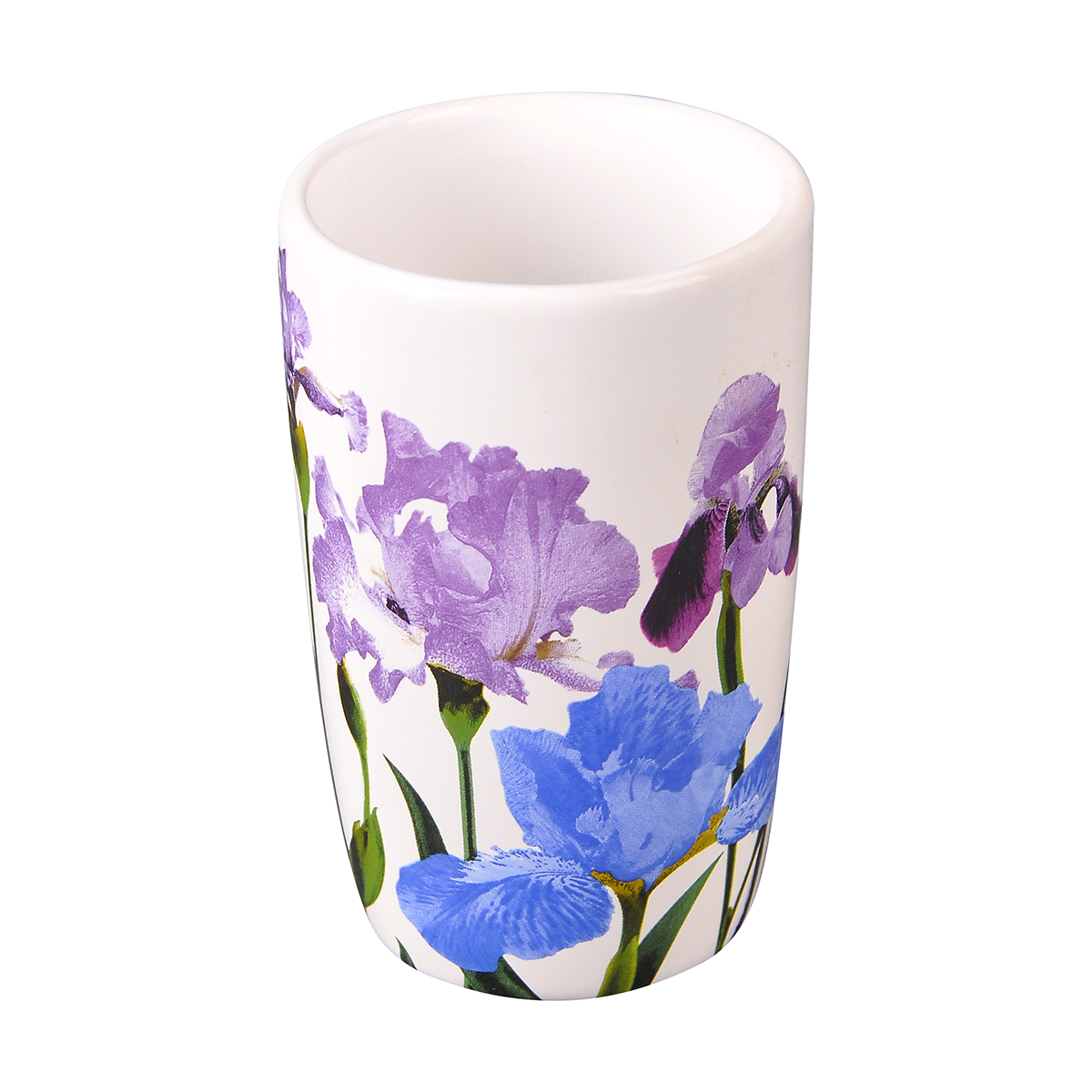 Стакан для ванной комнаты "ирисы" tu-ir, керамика (1/4/24) "рыжий кот"