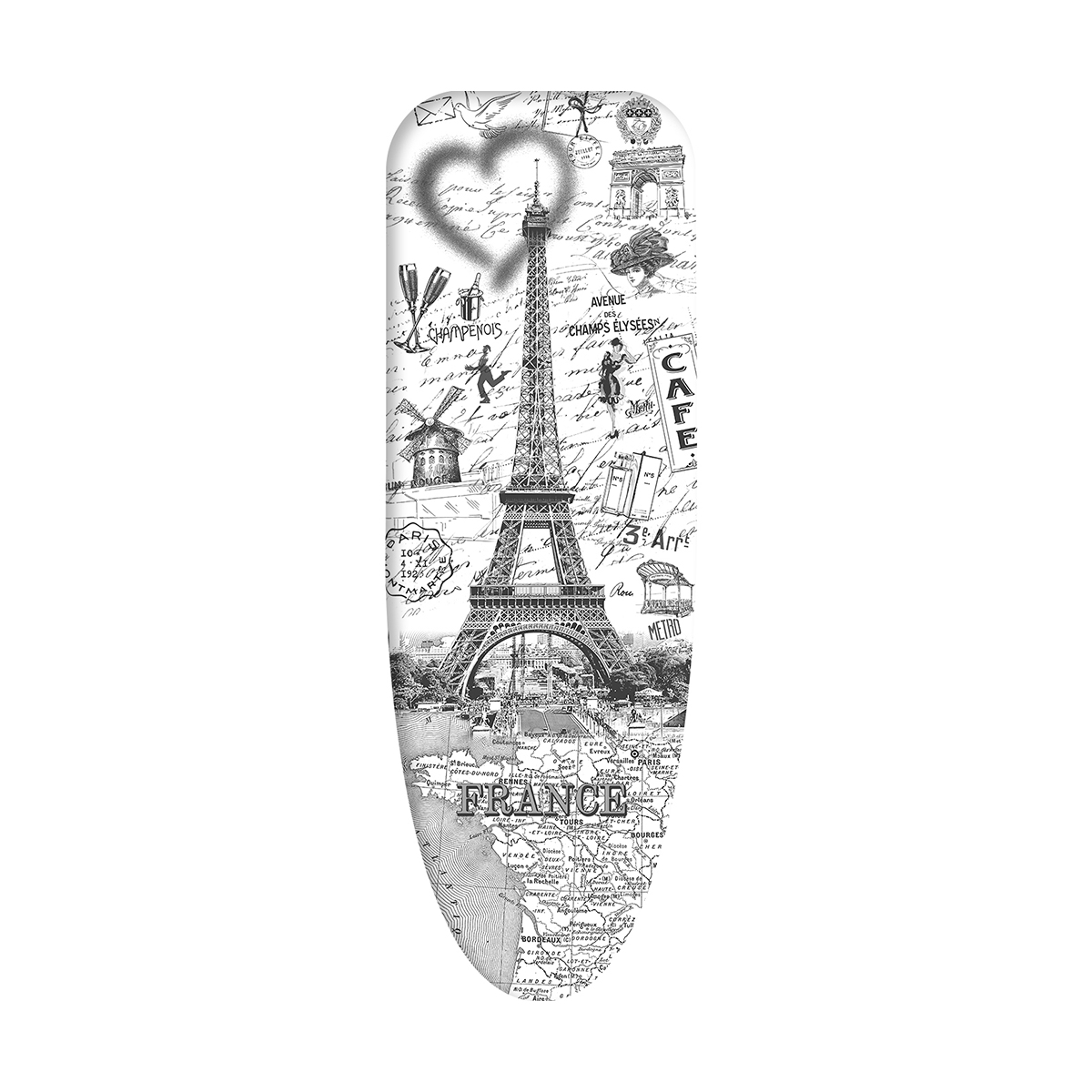 Чехол для гладильной доски "travelling france" 130 х 47 см (1/30) "valiant" tr-fr13047-l