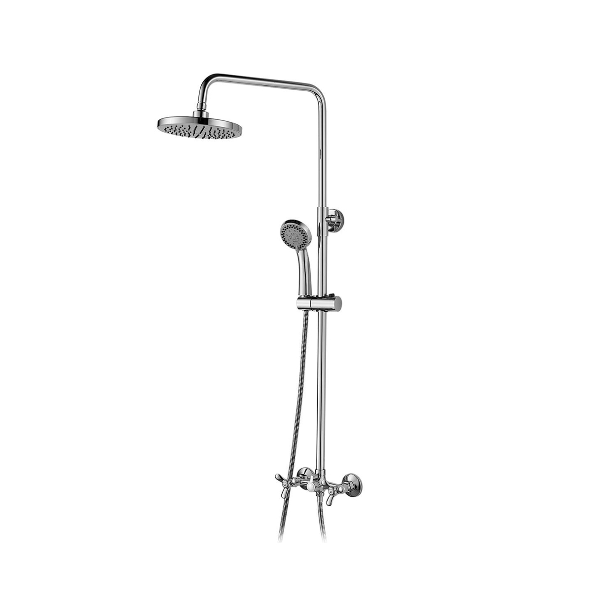 Душевая система  q02-45  лейка 3 реж., верхн. душ "тропич. дождь" (1/4) "rossinka"