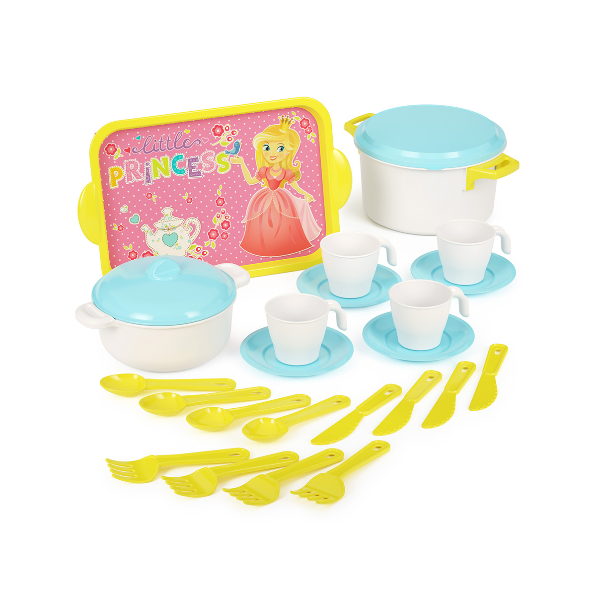 Набор игрушечн. посуды "хозяйка" (4 персоны) (1/12) "альтернатива" м1915