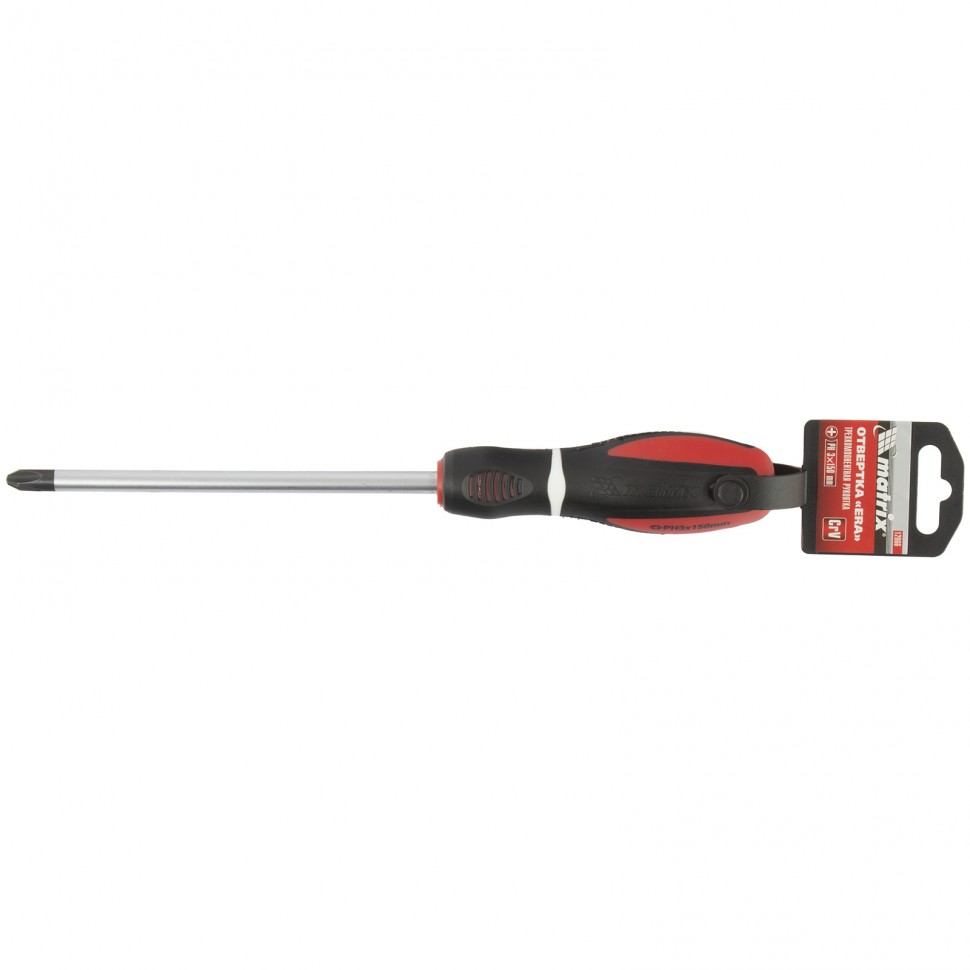 Отвертка "Era", PH3 х 150 мм, CrV, трехкомпонентная рукоятка Matrix (12066)