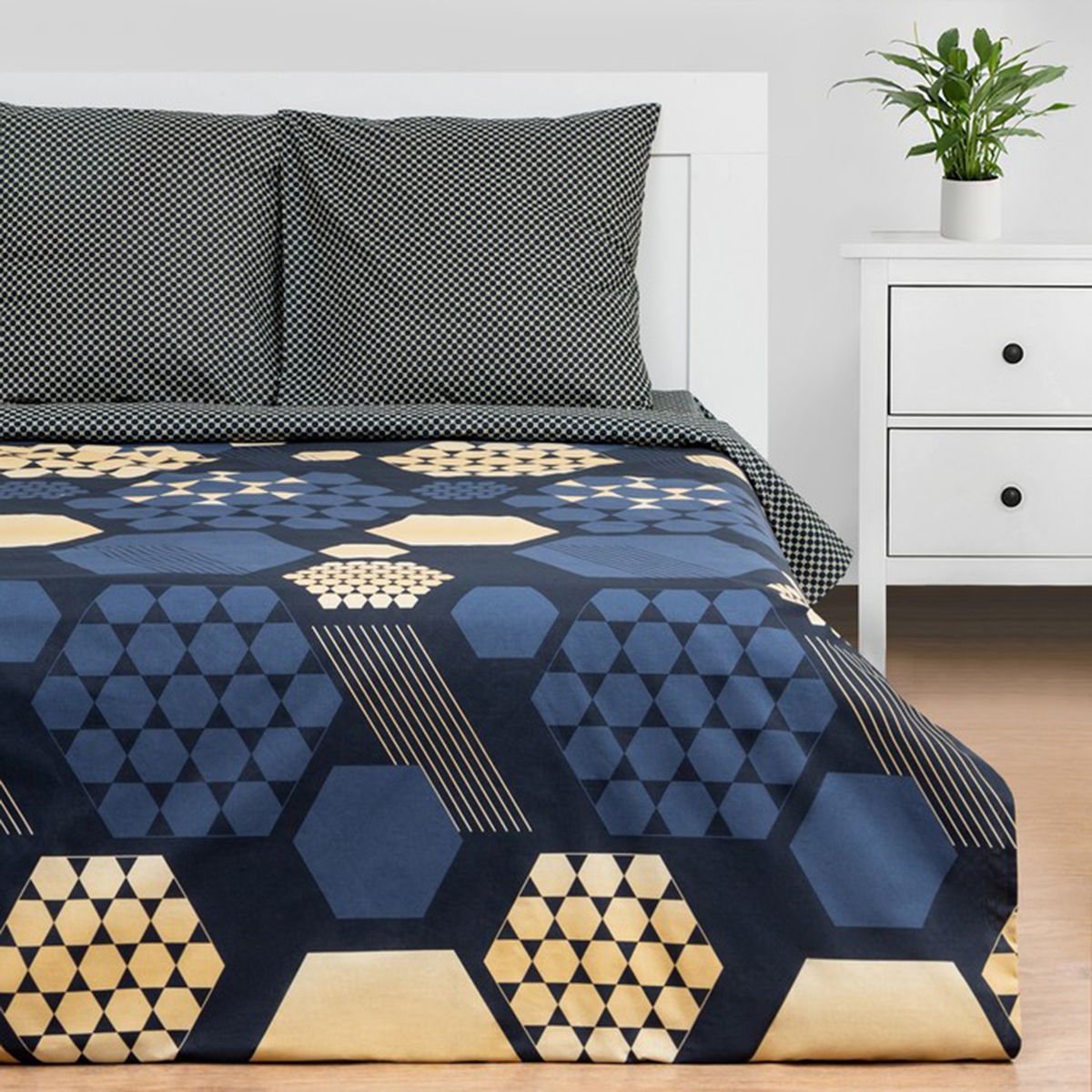 Постельное белье "этель" золотые соты 2 сп. (поплин) (1) 7674462