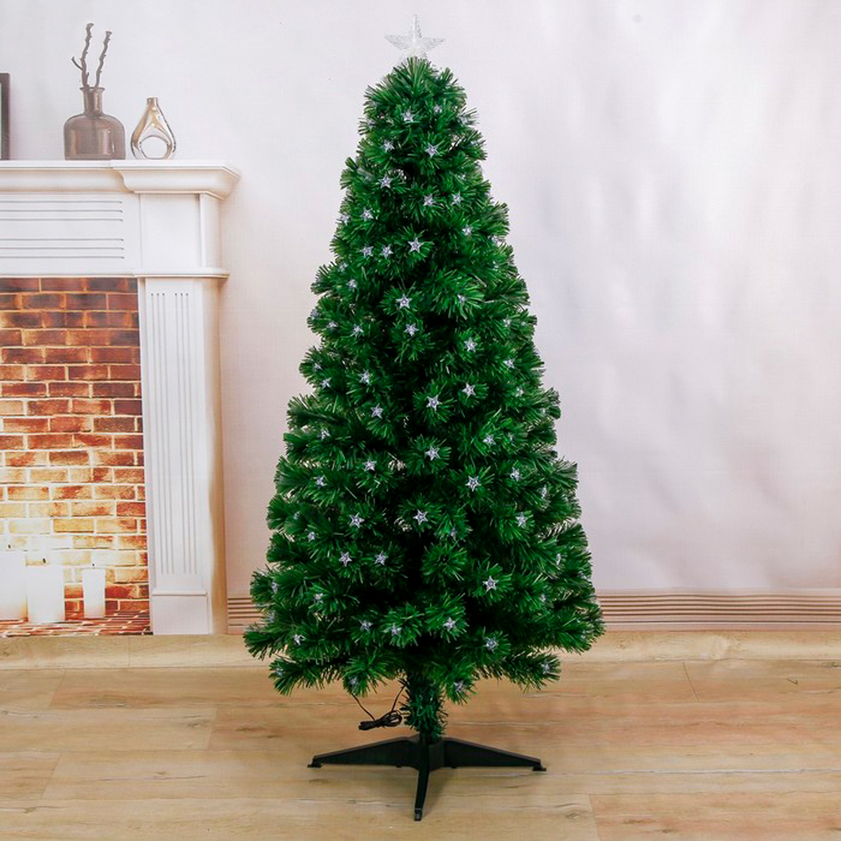 Ель декор. фиброоптич. t797v12-150  150 см, 170 веток (зеленая) "зимнее волшебство" 1108626