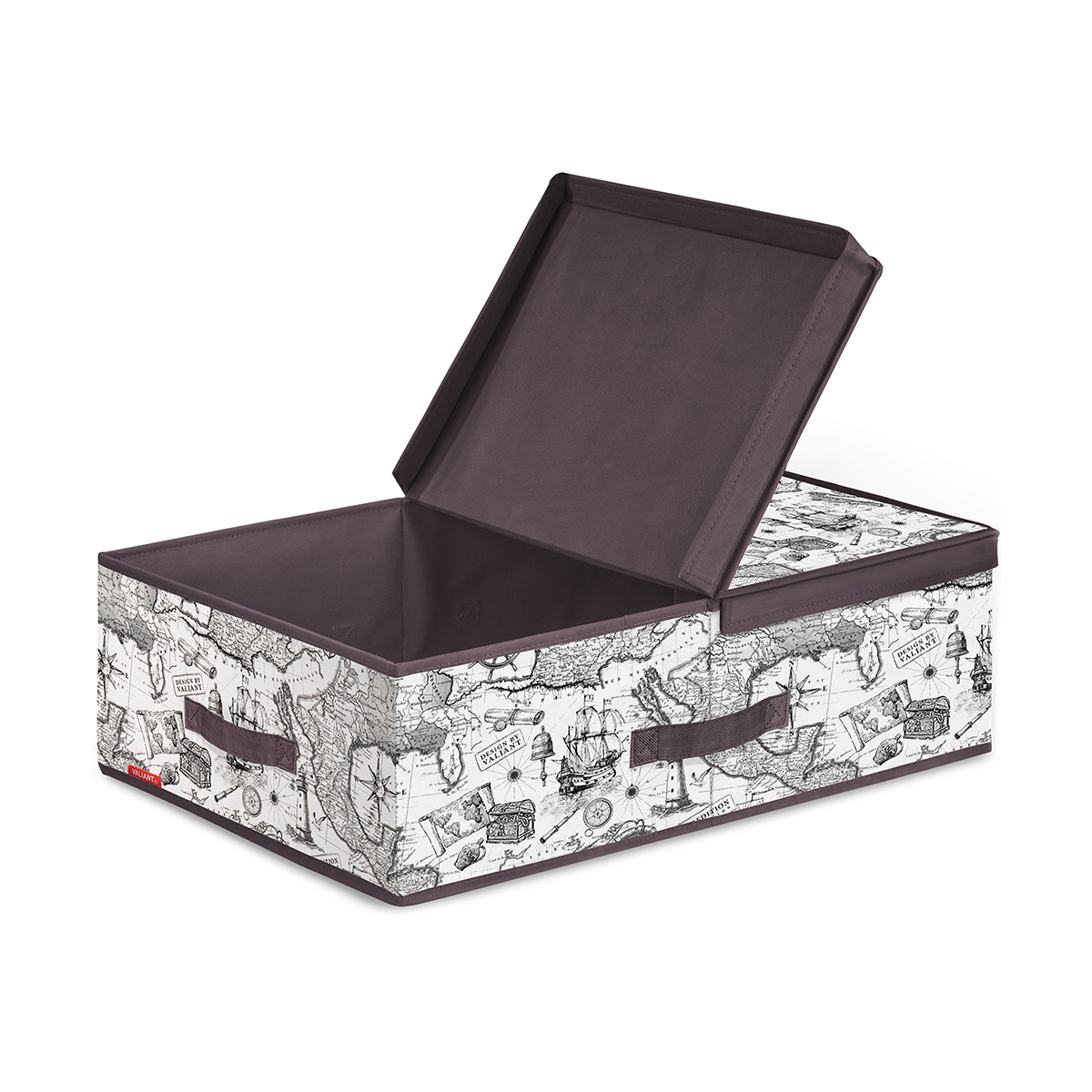 Короб для хранения "expedition" 58*40*18 см с двойной крышкой (1/12) "valiant" ex-box-ld