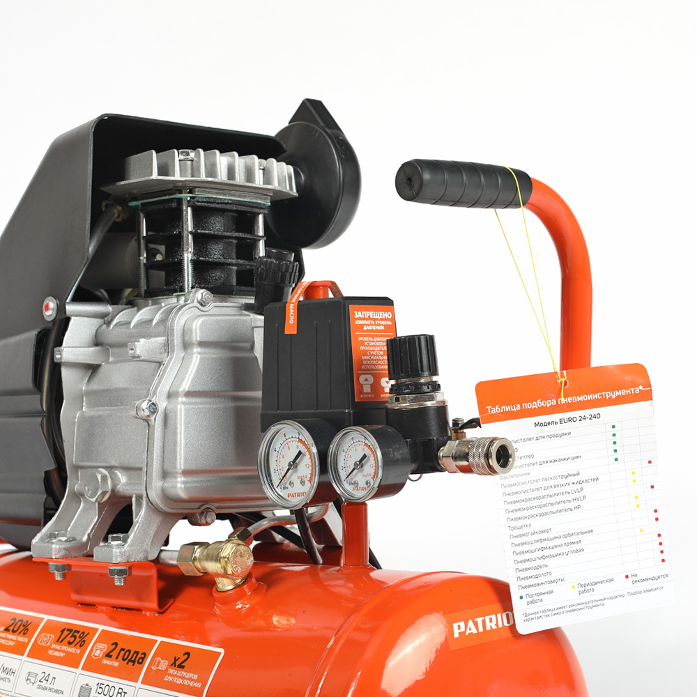 Компрессор поршневой масл. euro 24-240 (1) "patriot" 525306365