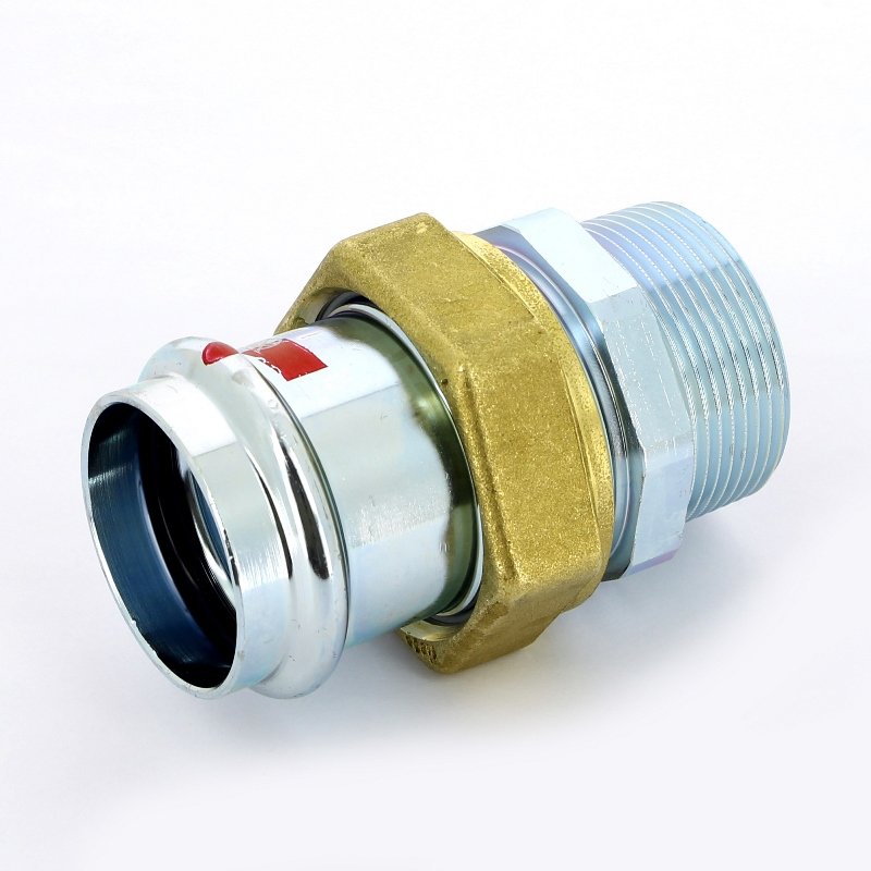 Американка пресс-Н 42x1"1/2 с плоской прокладкой оцинкованная сталь Prestabo VIEGA