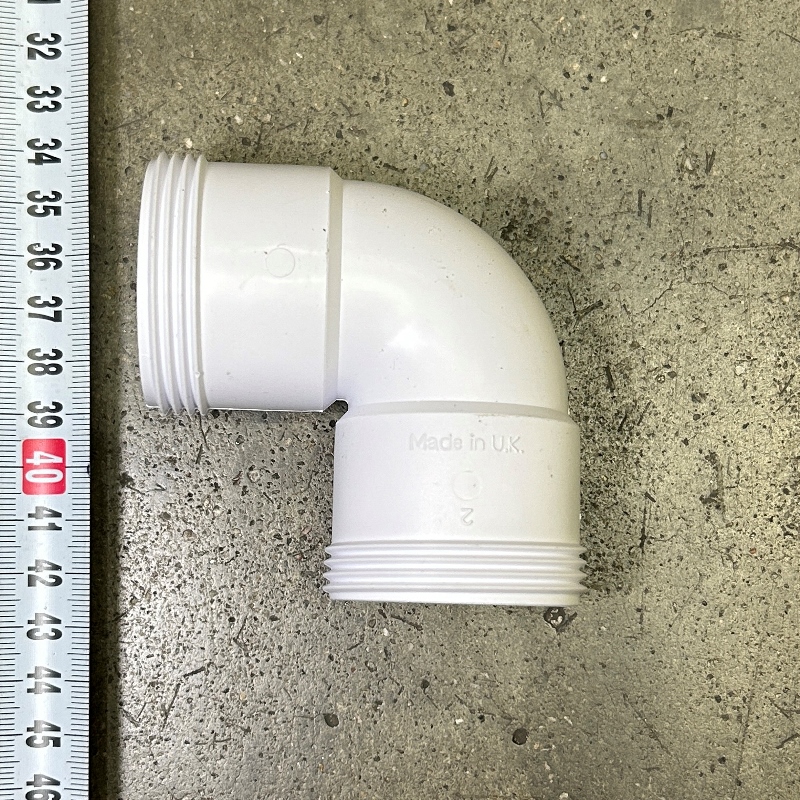 Отвод McALPINE на 90 (гайка-гайка) 40х40 мм, компрес.