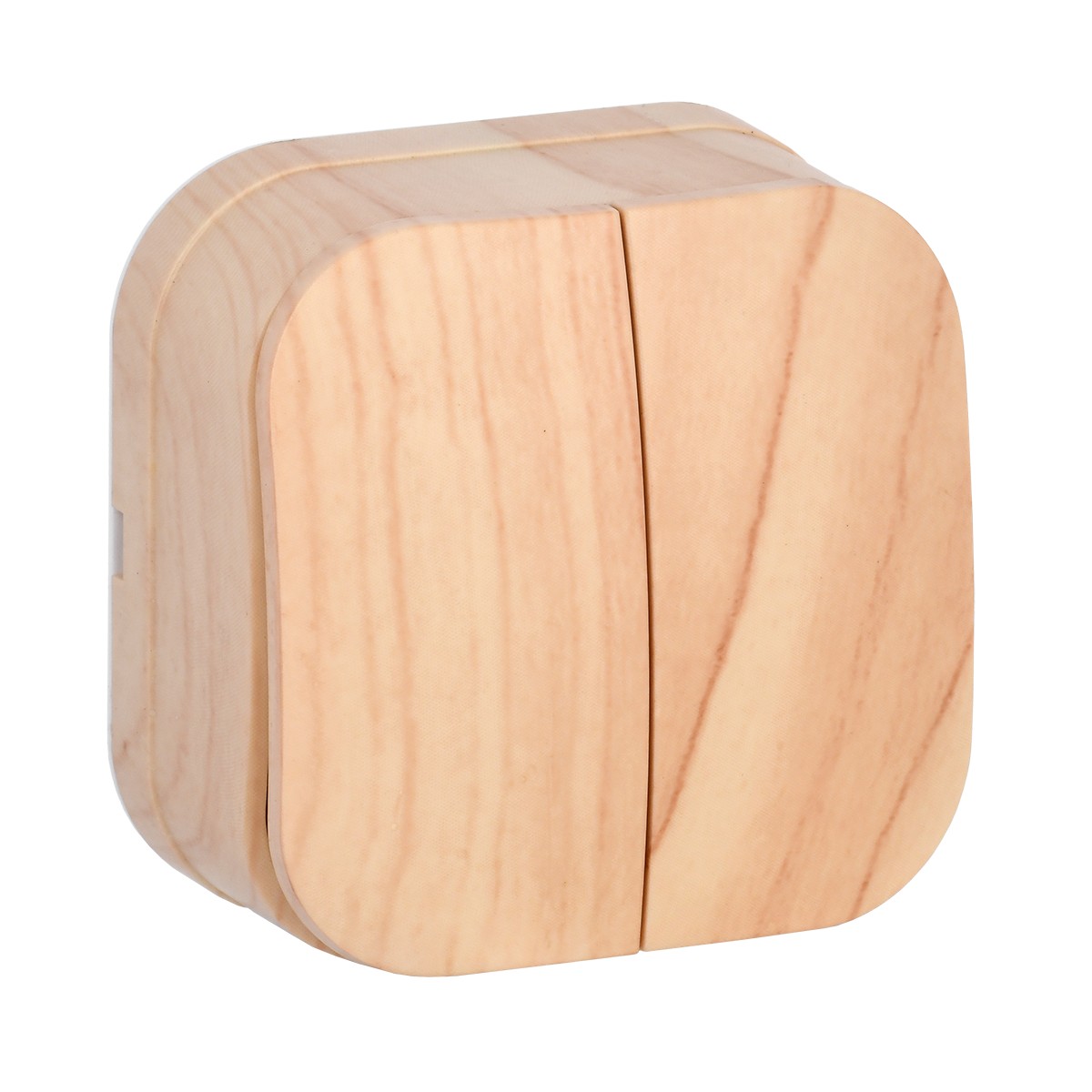 Выключатель открыт. уст. "glory" 2-х кл. вс20-2-0-хс, 10а, сосна (1/36/432) "iek"