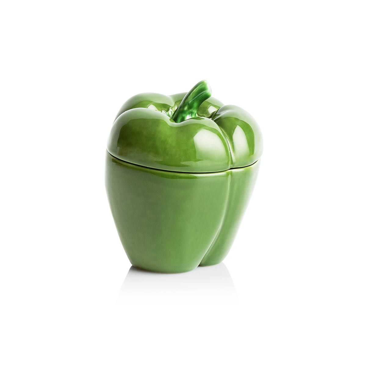 Емкость с крышкой "перец" 12,5 см, керамика (зеленый) (1) "bordallo pinheiro" bor65018642