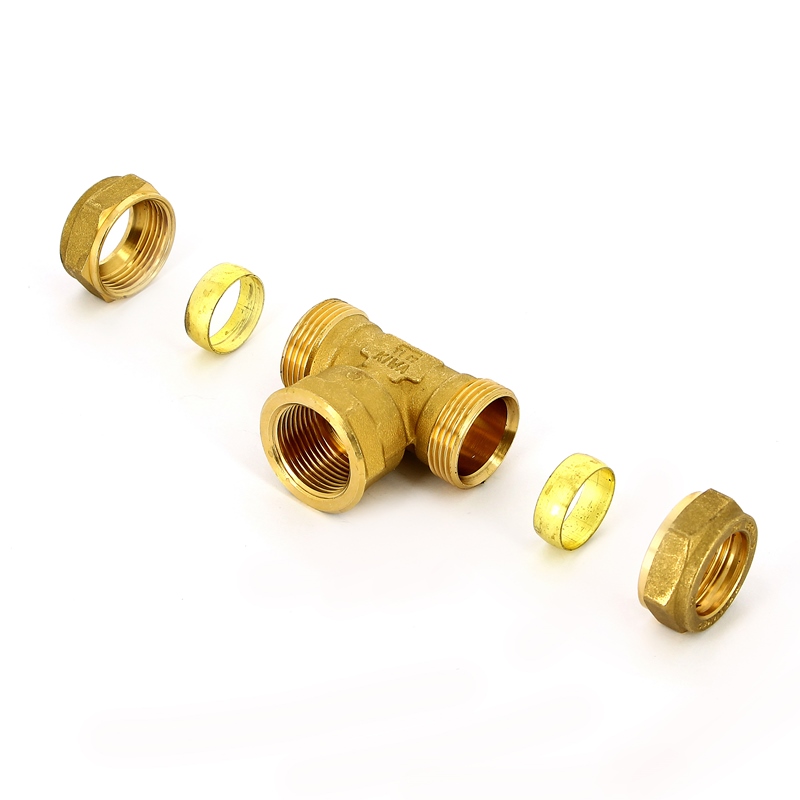 Тройник ВР 18 x 1/2" x 18 обжим TIEMME