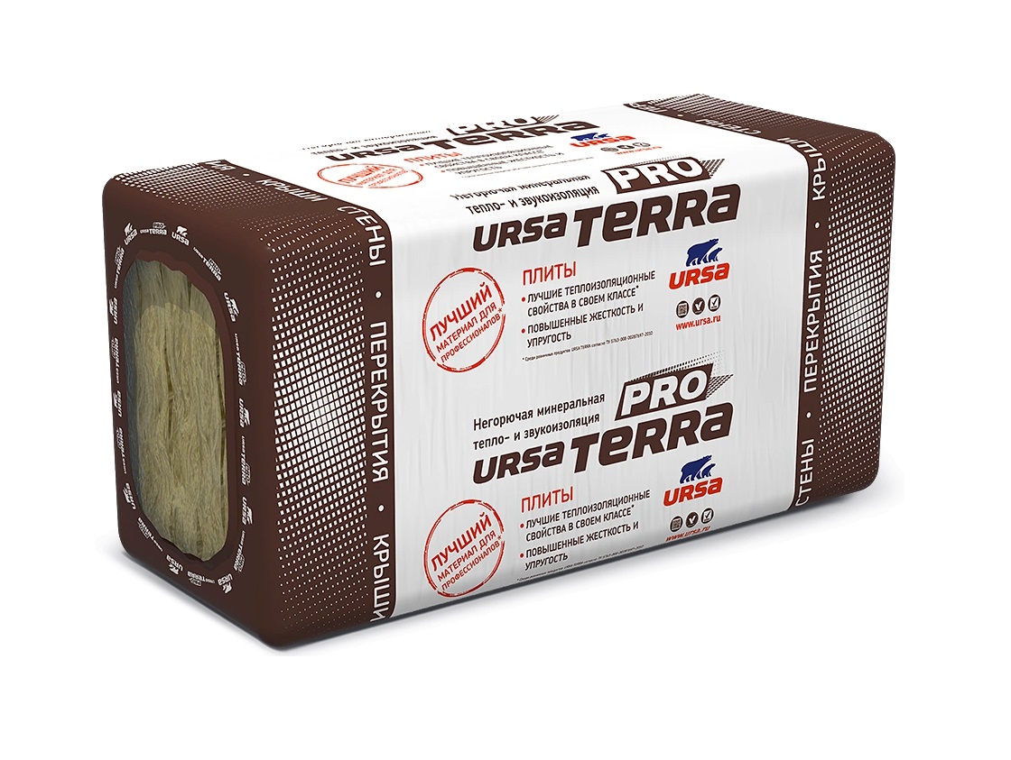 Утеплитель URSA (УРСА) Terra Pro 1000х610х50 мм (уп/10 плит)