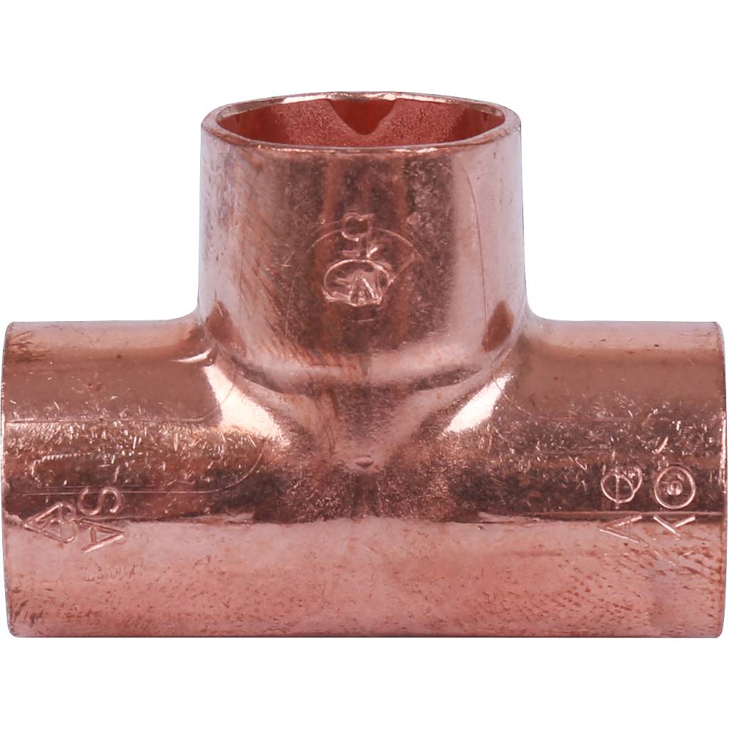 Тройник 15 мм медный равнопроходной под пайку SANHA 1513015