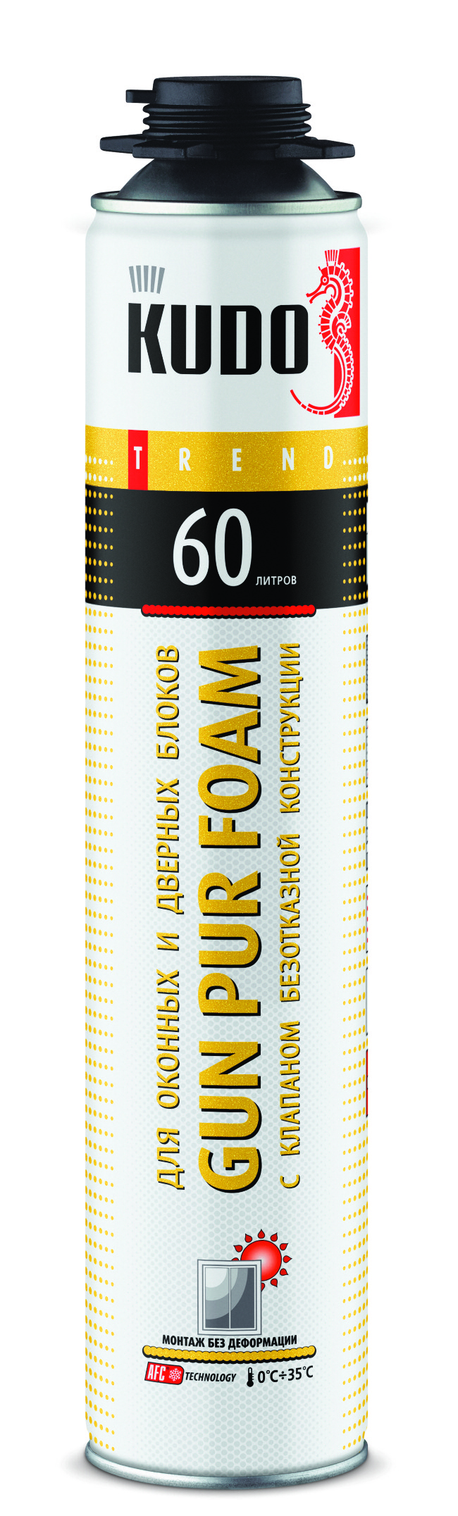 Пена монтажная "trend window 60"  профи 1000 мл/850 г (12) "kudo"