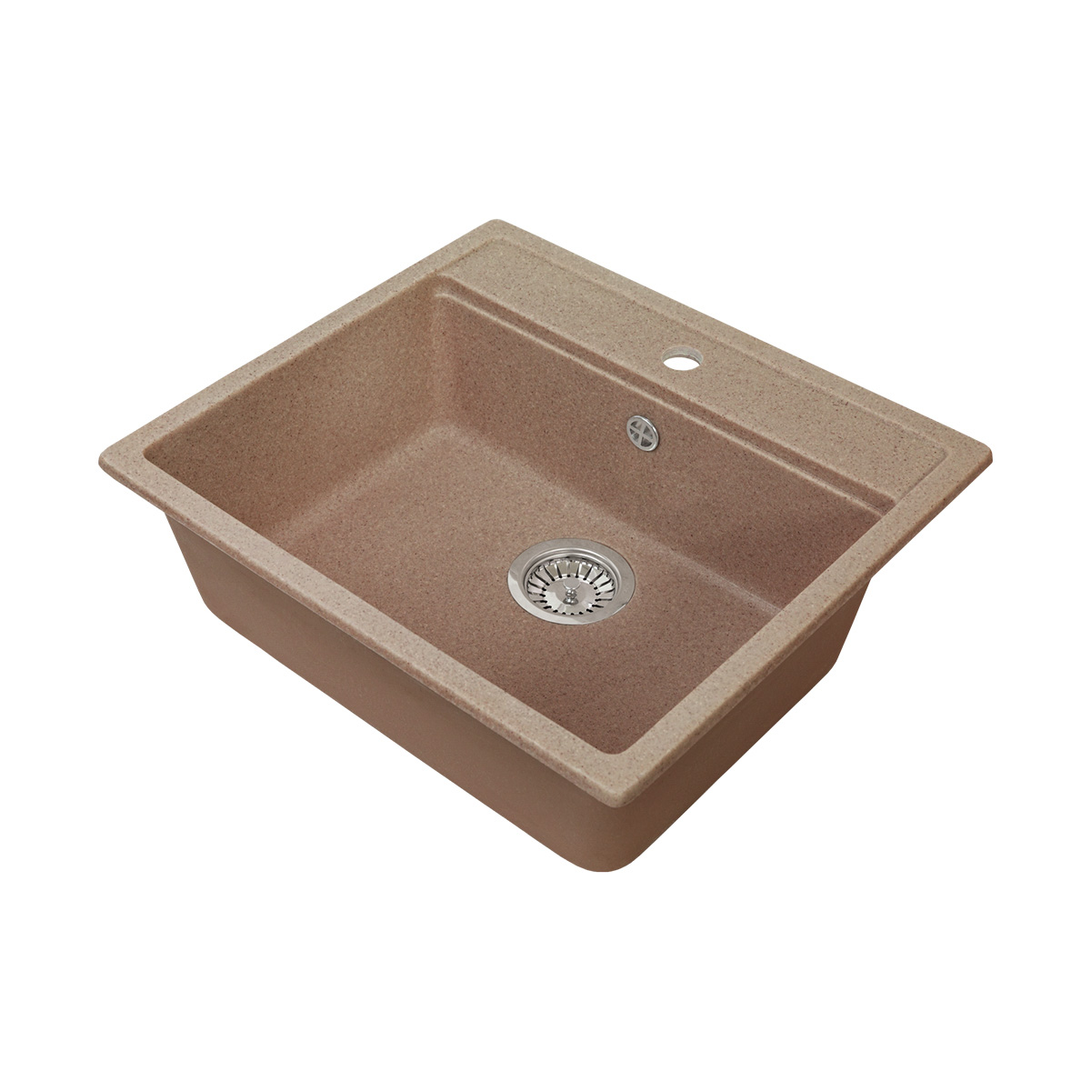 Мойка для кухни врезная искуств. камень gs-06-307 570*510 мм терракот "granstones"