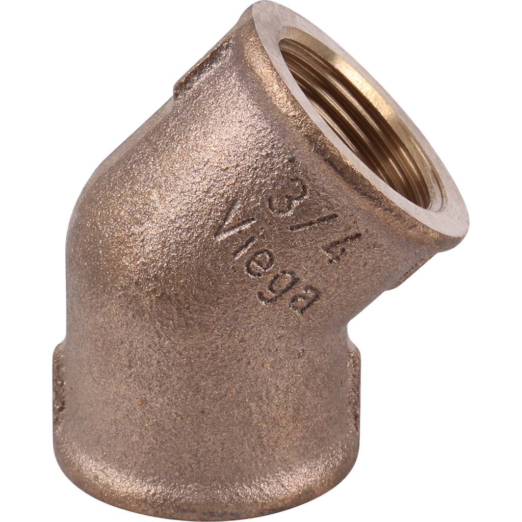 Угол резьбовой 45° (ВР) 3/4" бронза VIEGA (320645)