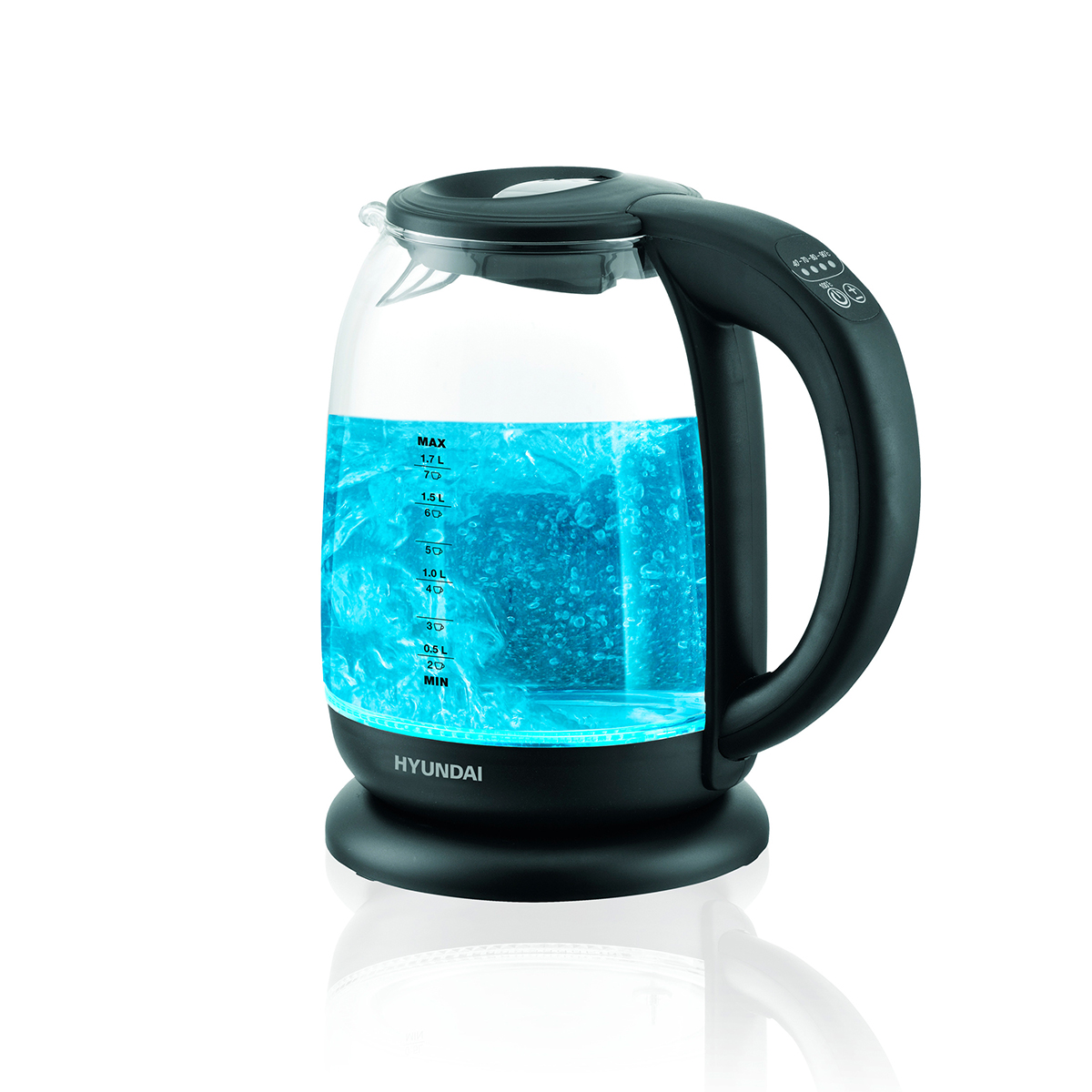 Чайник электр. hyk-s3809 1,7 л стекло (1/6) "hyundai"