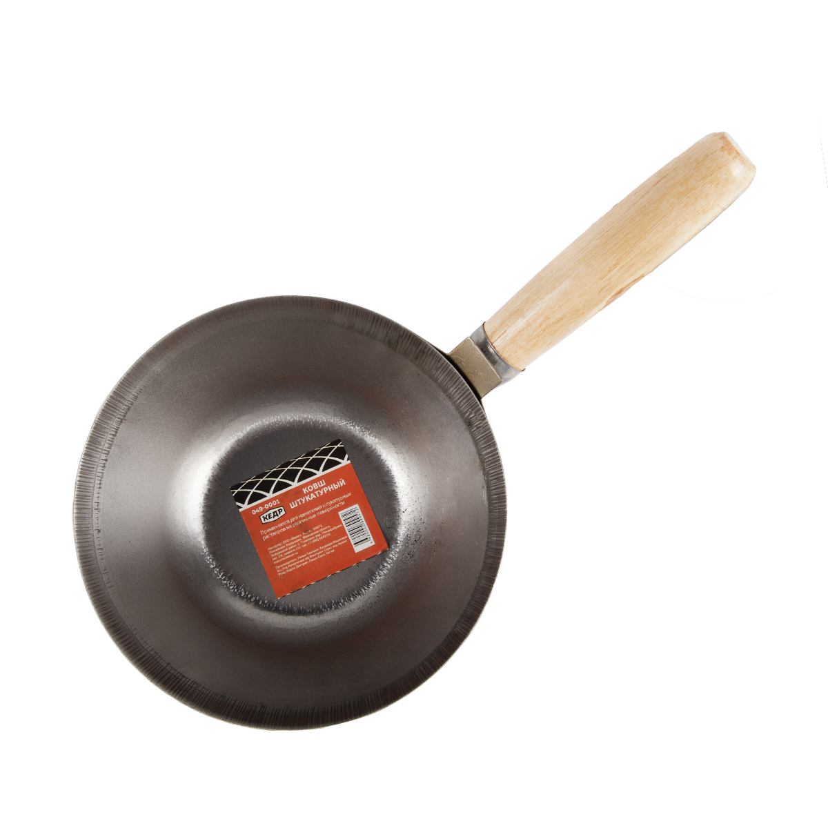 Ковш штукатурный с дерев. ручкой (1/60) "кедр"  049-0001