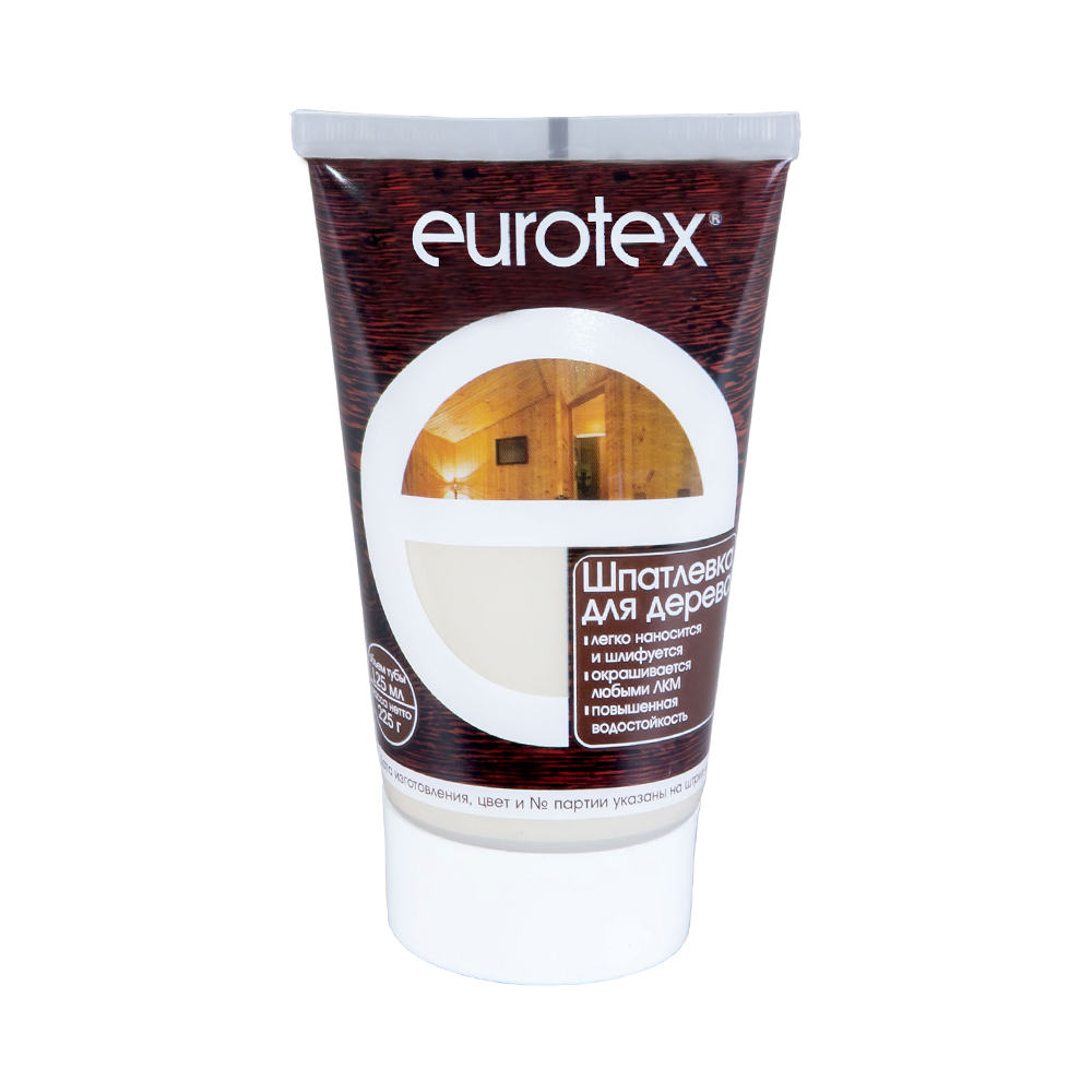 Шпатлевка по дереву "евротекс" береза 0,225 кг (12) "рогнеда"