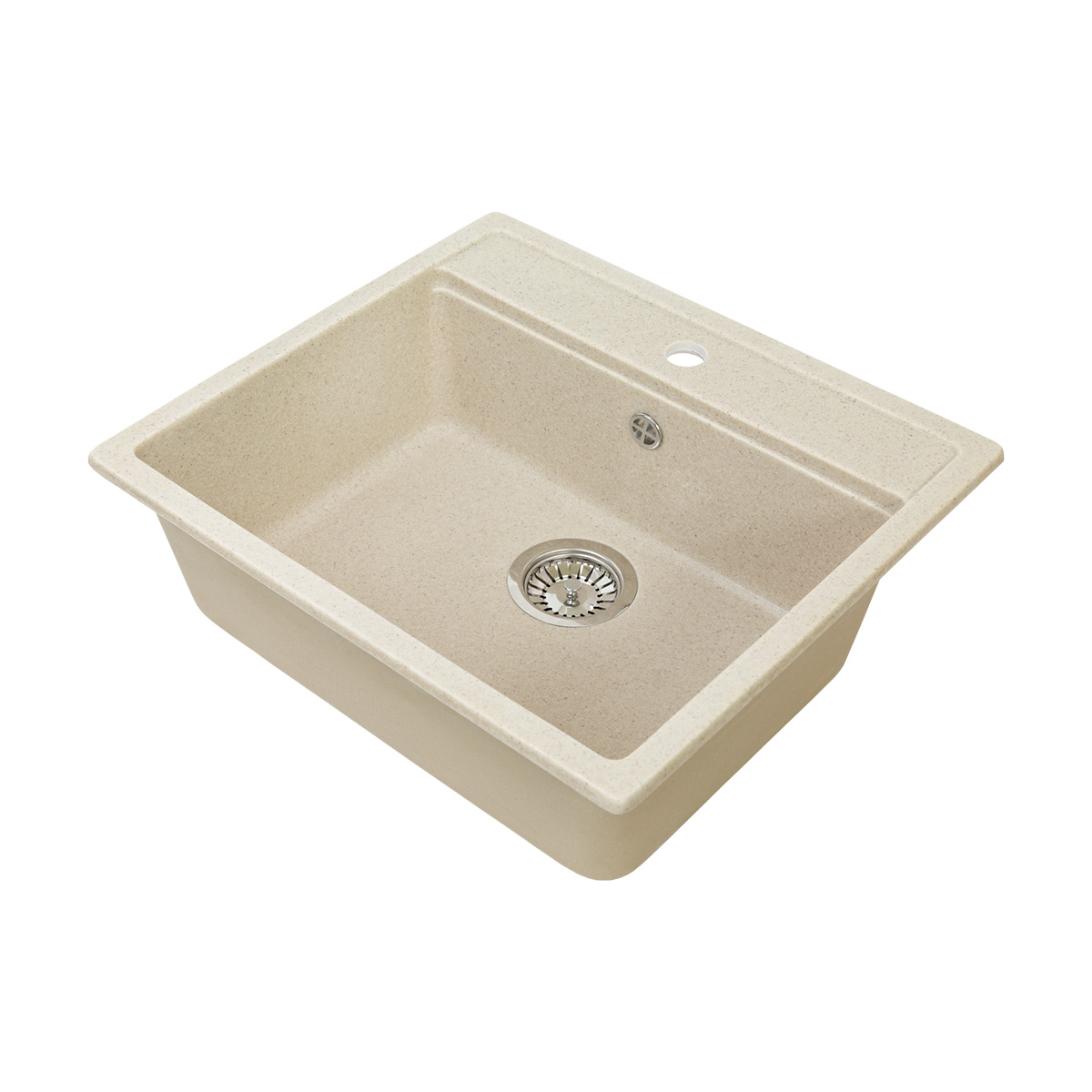 Мойка для кухни врезная искуств. камень gs-06-328 570*510 мм бежевая "granstones"