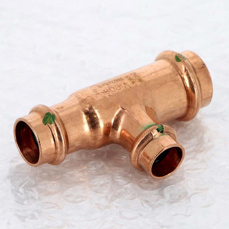 Тройник пресс медный Profipress VIEGA 22х15х18